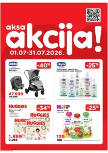 Aksa katalog akcija strana 1 – važi od 1.7. do 31.7.2026.