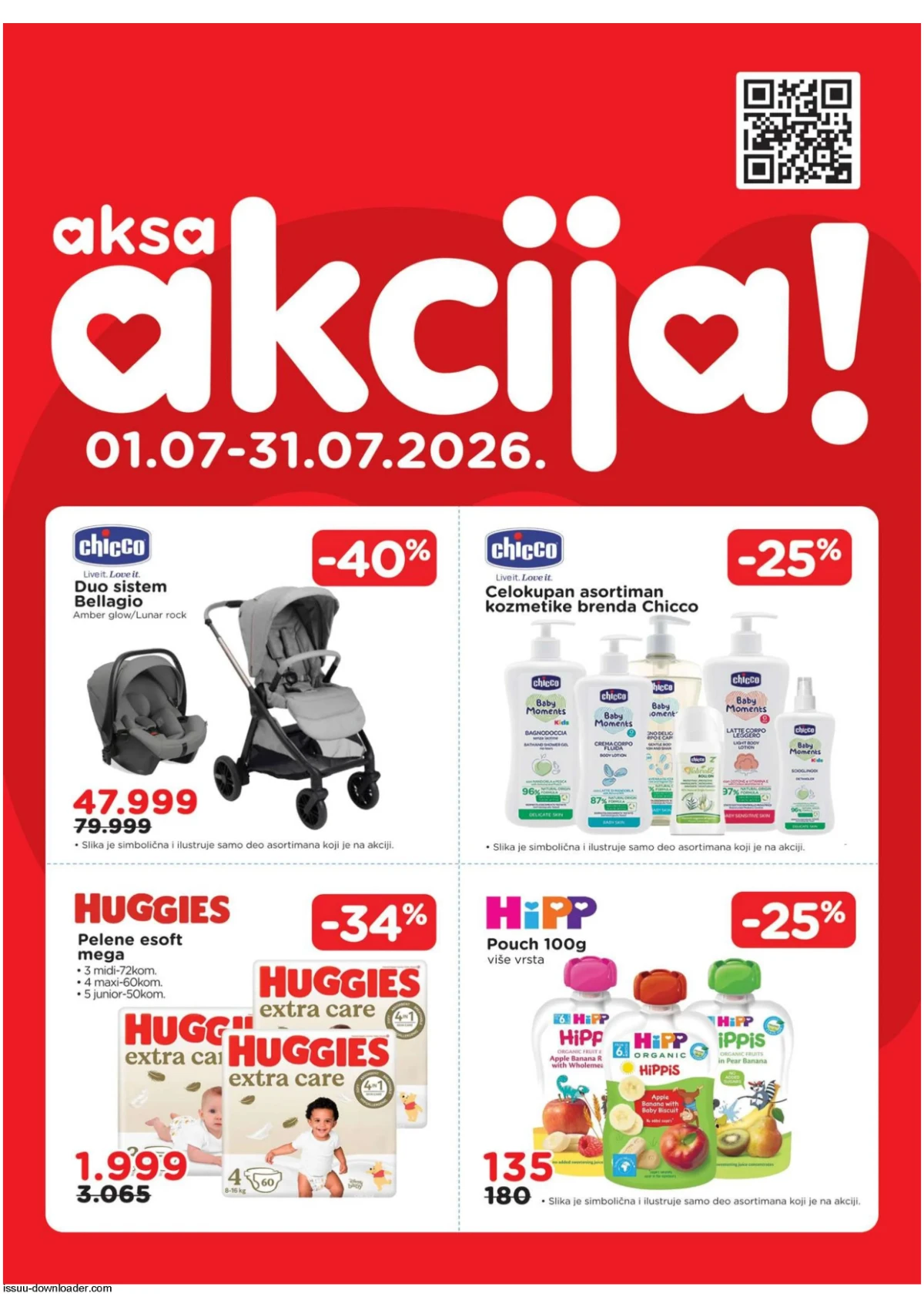 Aksa katalog akcija strana 1 – važi od 1.7. do 31.7.2026.