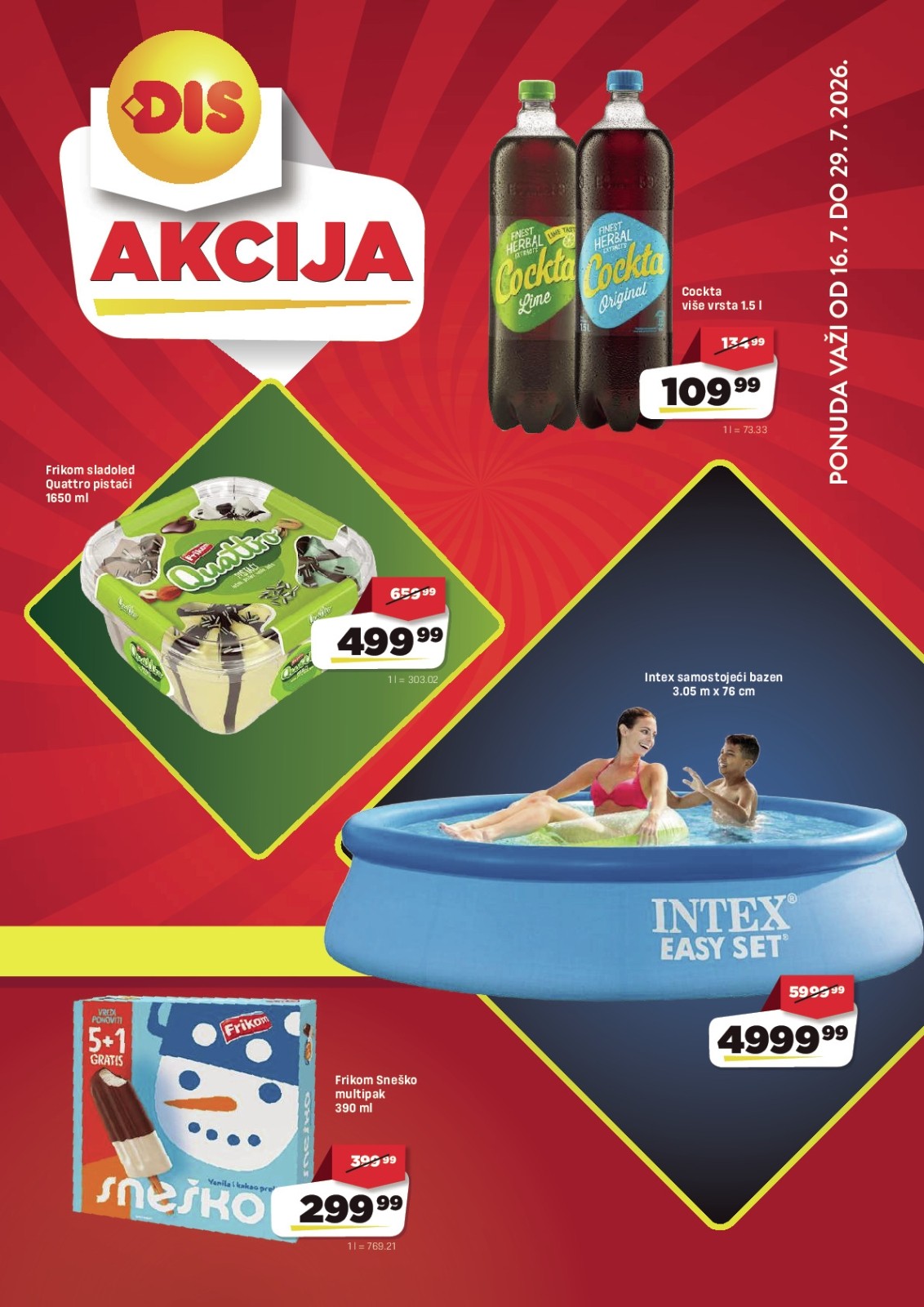 DIS katalog akcija strana 1 – važi od 16.7. do 29.7.2026.