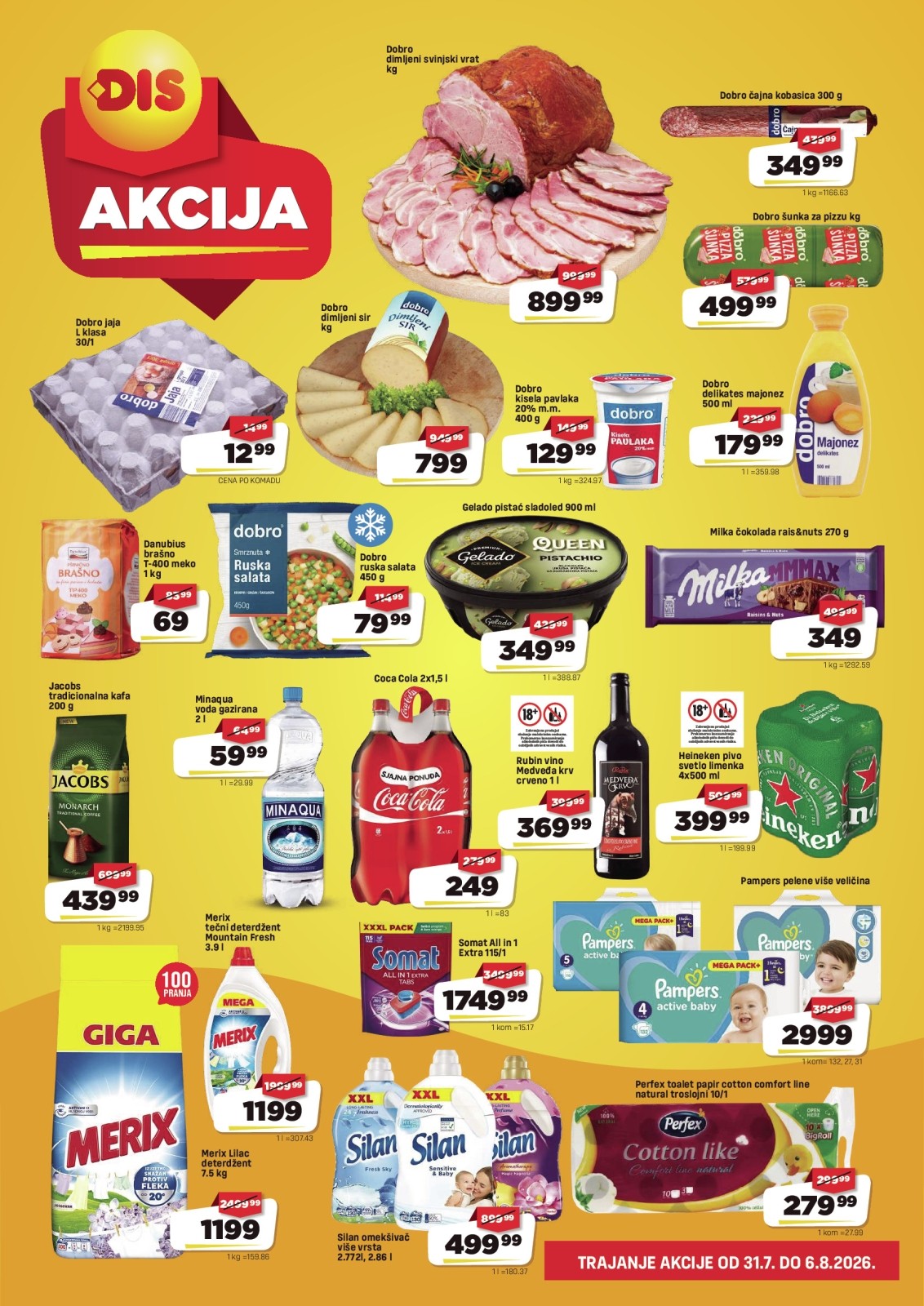 DIS katalog akcija strana 2 – važi od 31.7. do 6.8.2026.