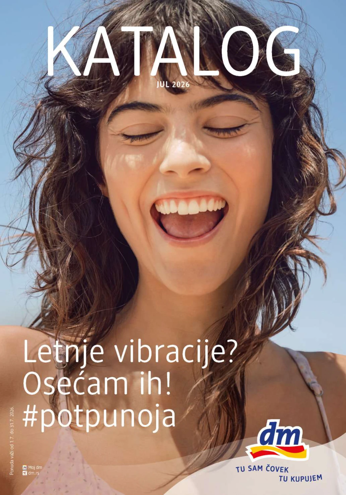 DM katalog akcija strana 1 – važi od 1.7. do 31.7.2026.