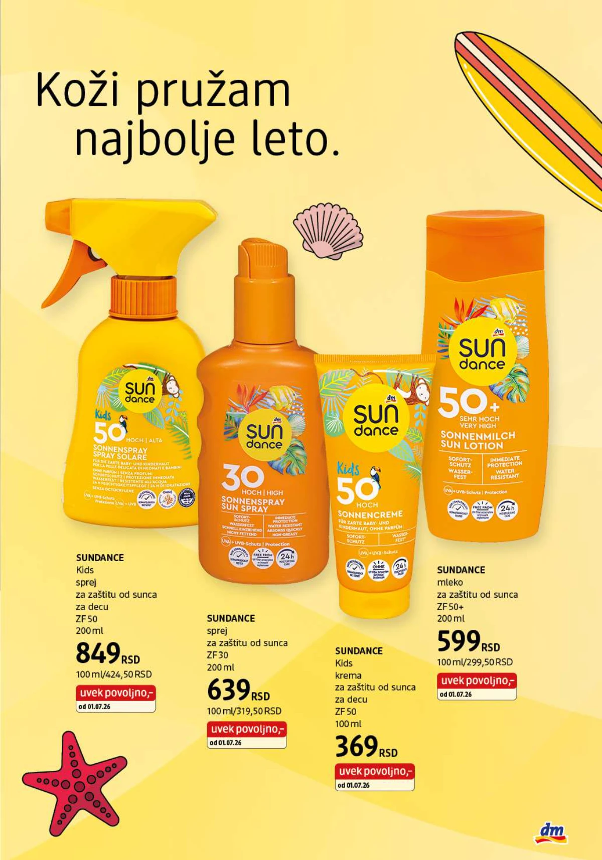 DM katalog akcija strana 3 – važi od 1.7. do 31.7.2026.