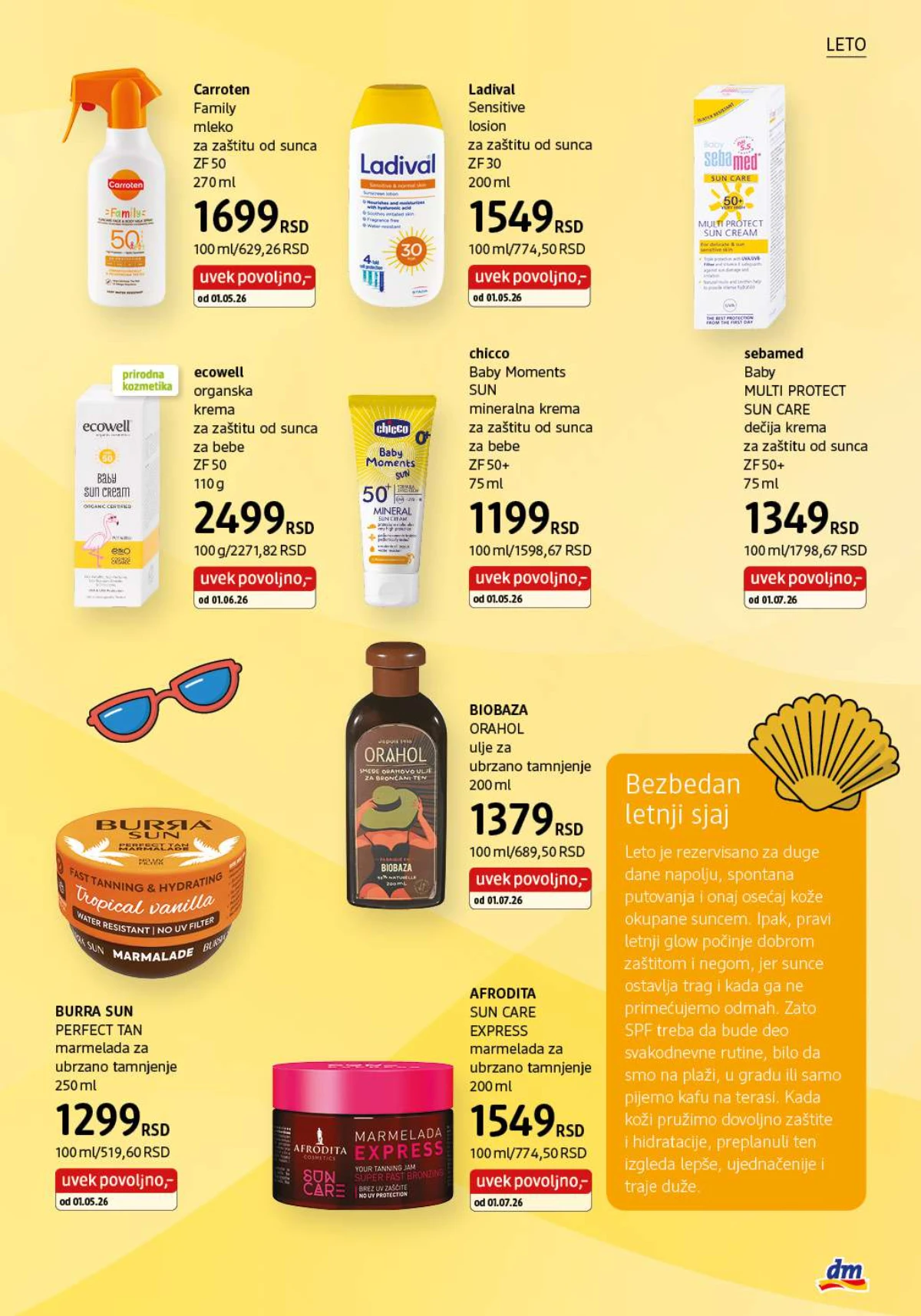 DM katalog akcija strana 5 – važi od 1.7. do 31.7.2026.