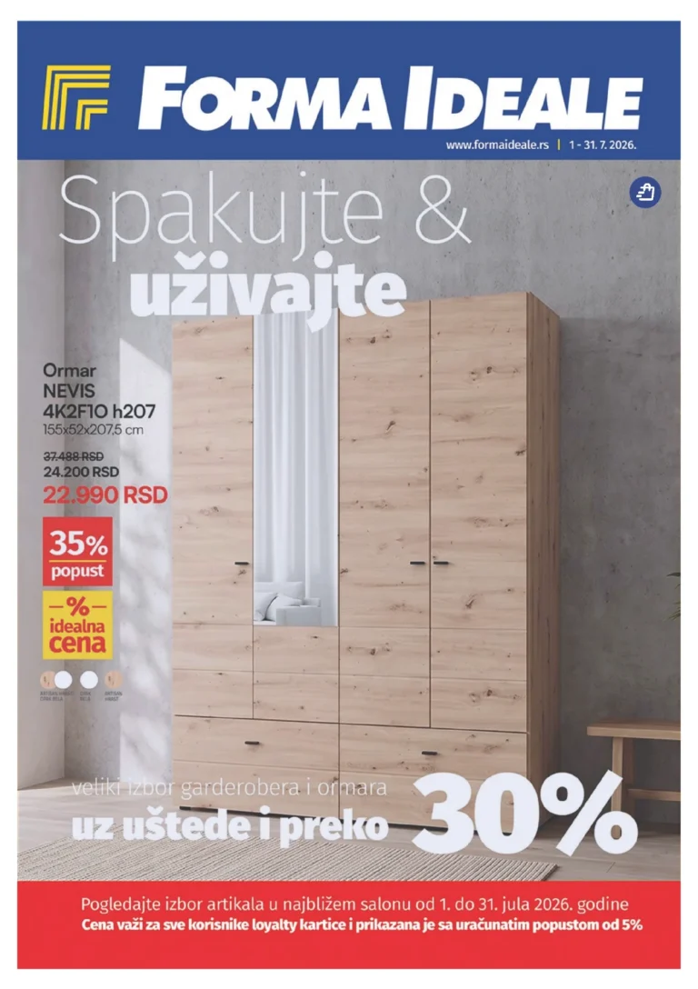 Forma Ideale katalog akcija strana 1 – važi od 1.7. do 31.7.2026.