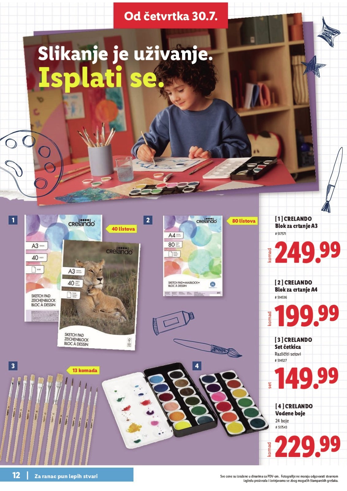 Lidl katalog akcija strana 12 – važi od 30.7. do 30.8.2026.