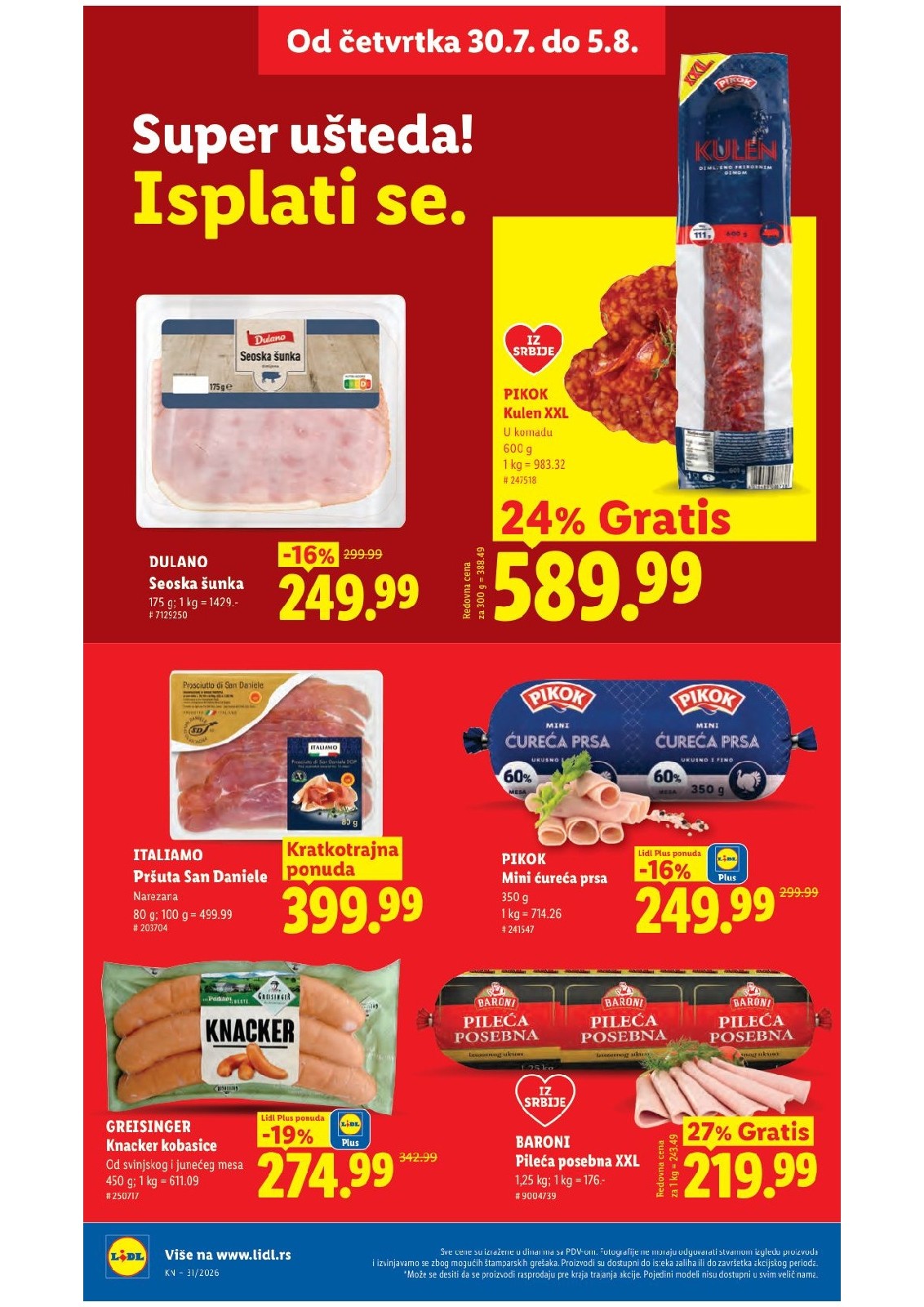 Lidl katalog akcija strana 24 – važi od 30.7. do 5.8.2026.