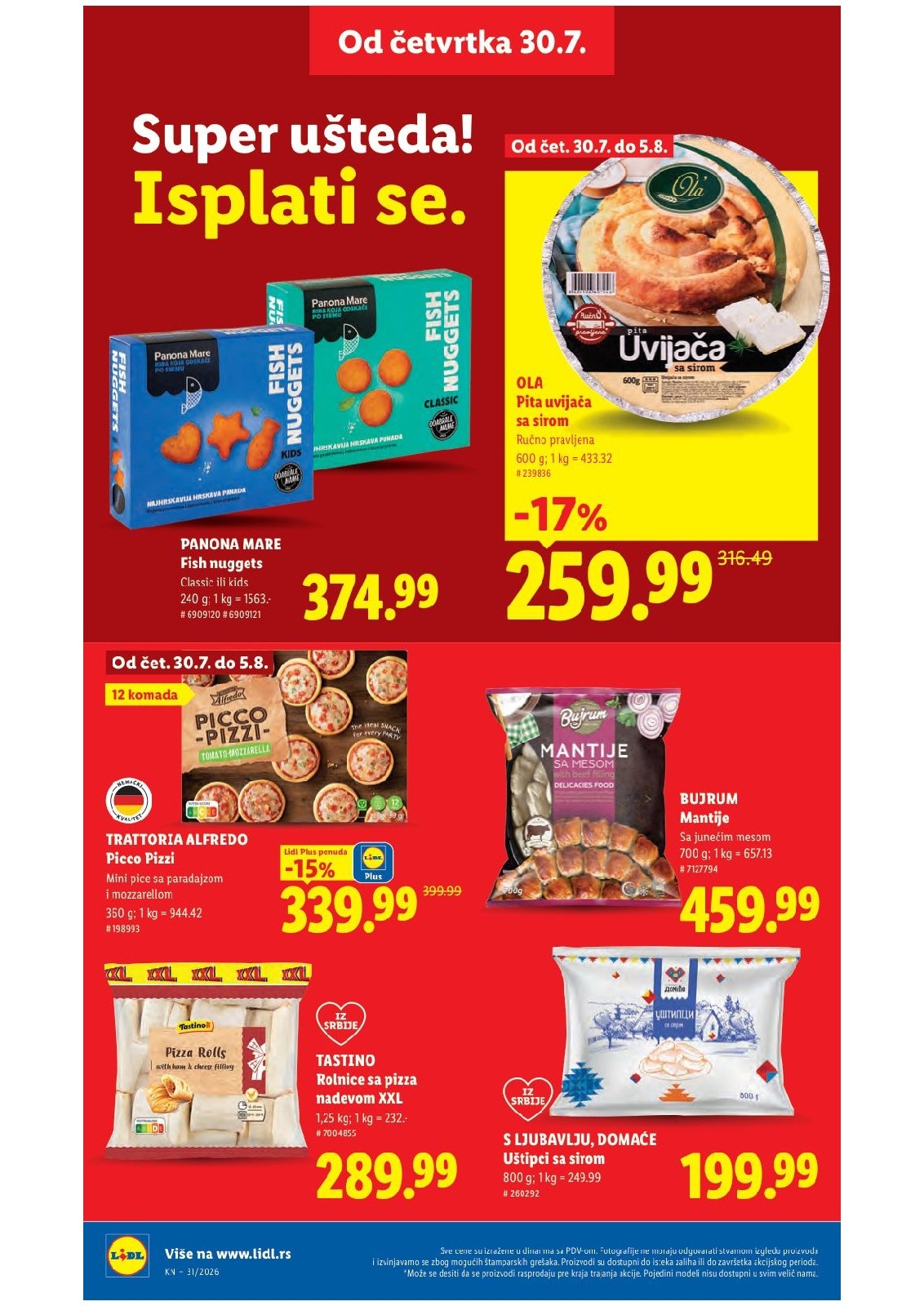Lidl katalog akcija strana 26 – važi od 30.7. do 5.8.2026.