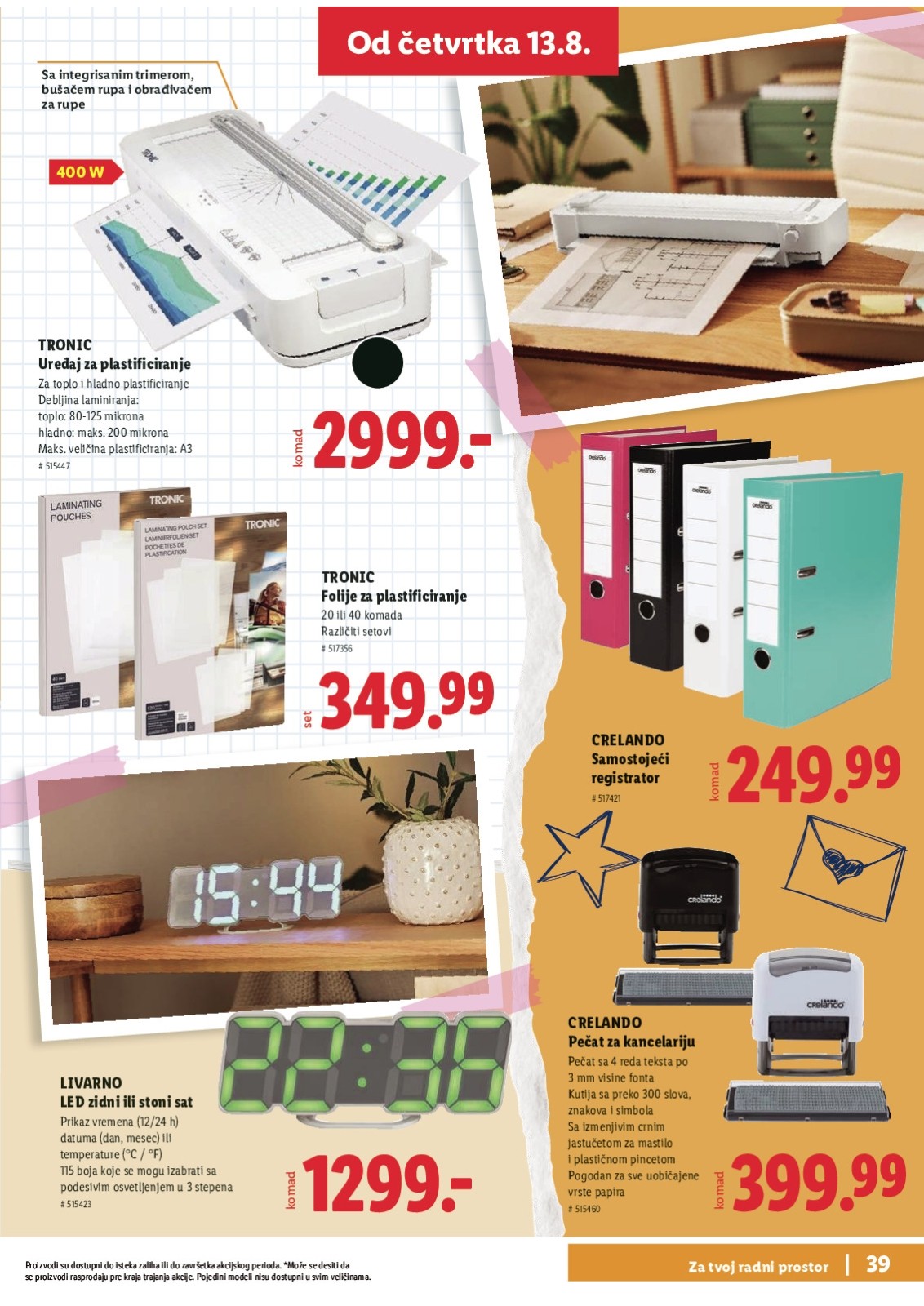 Lidl katalog akcija strana 39 – važi od 30.7. do 30.8.2026.