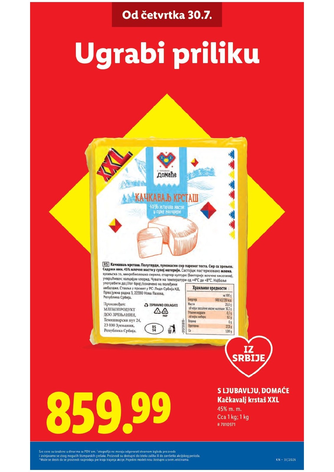 Lidl katalog akcija strana 5 – važi od 30.7. do 5.8.2026.