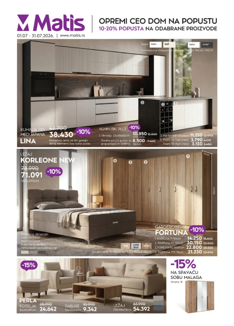 Matis katalog akcija strana 1 – važi od 1.7. do 31.7.2026.