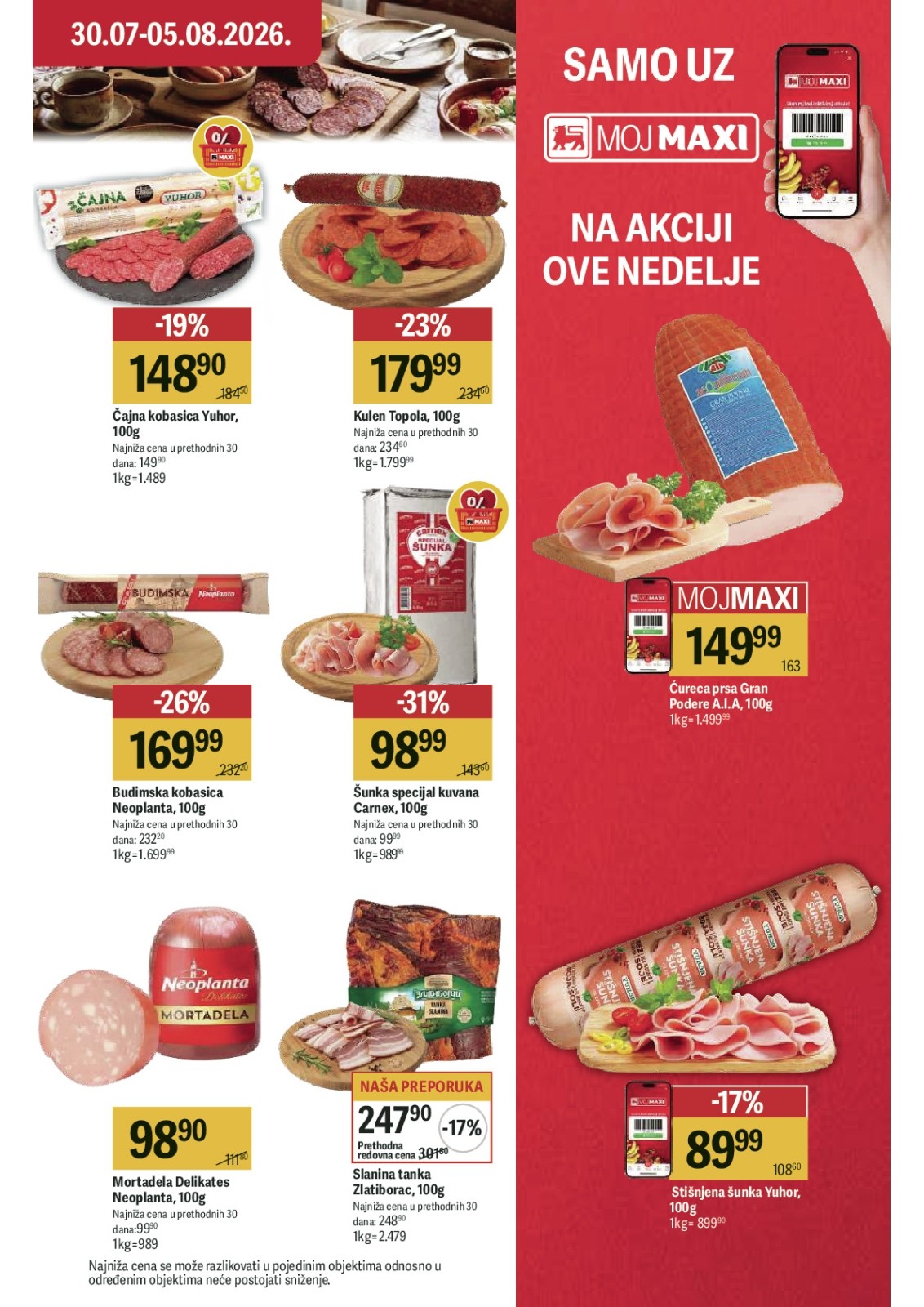 Maxi katalog akcija strana 11 – važi od 30.7. do 5.8.2026.
