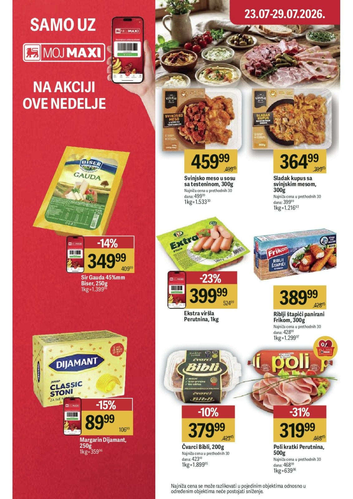 Maxi katalog akcija strana 14 – važi od 23.7. do 29.7.2026.