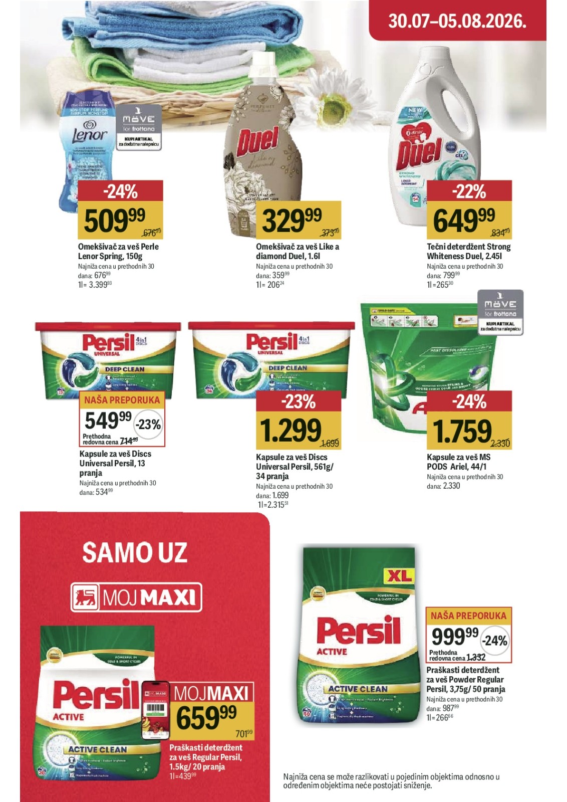 Maxi katalog akcija strana 32 – važi od 30.7. do 5.8.2026.
