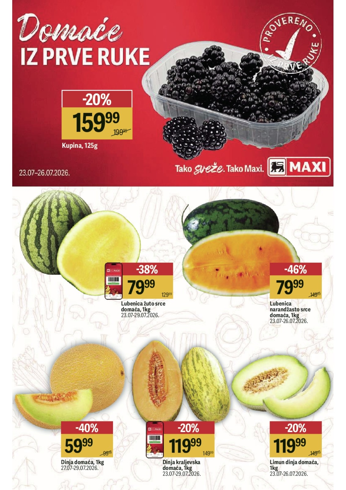 Maxi katalog akcija strana 4 – važi od 23.7. do 29.7.2026.