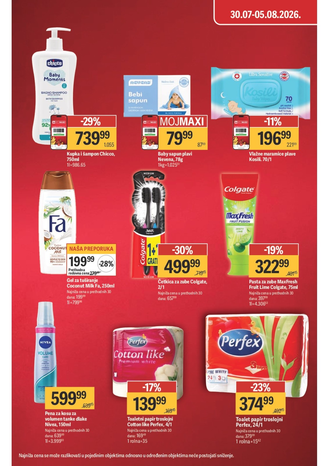 Mega Maxi katalog akcija strana 6 – važi od 30.7. do 12.8.2026.