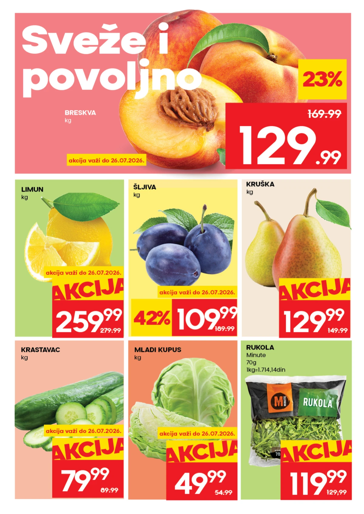 Mercator katalog akcija strana 2 – važi od 23.7. do 29.7.2026.