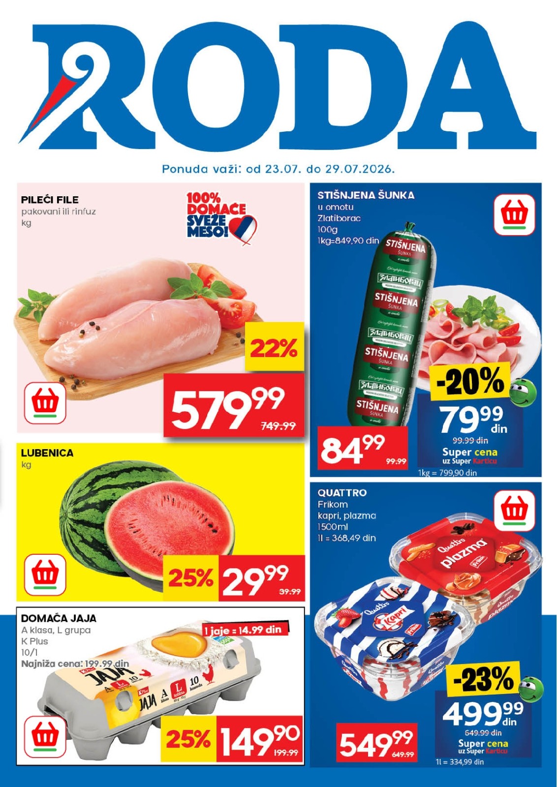 Roda katalog akcija strana 1 – važi od 23.7. do 29.7.2026.