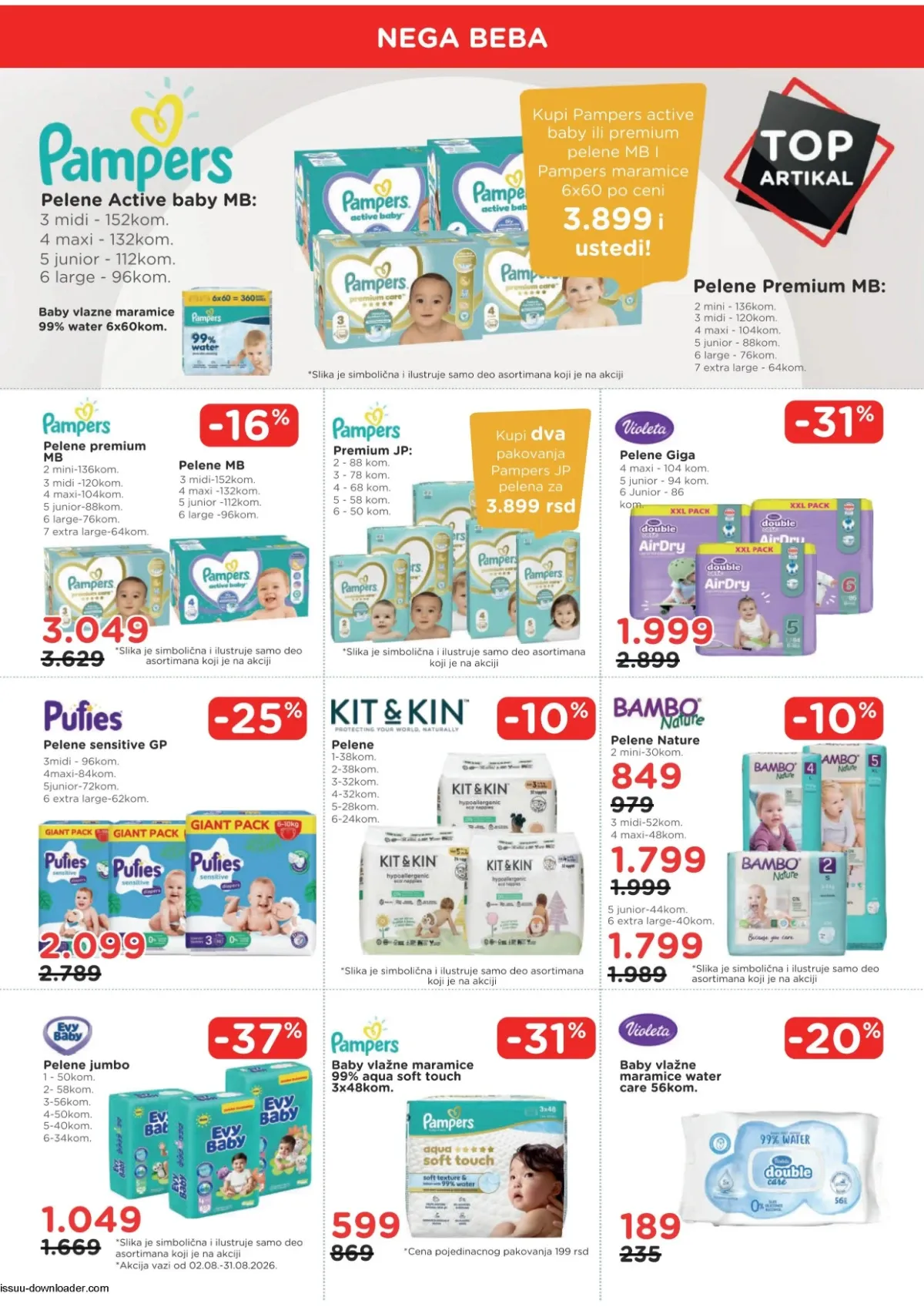 Aksa katalog akcija strana 8 – važi od 1.8. do 31.8.2026.
