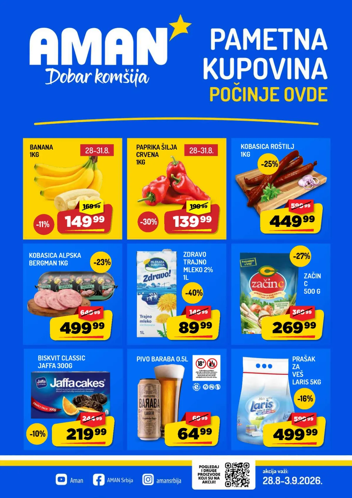 Aman katalog akcija strana 1 – važi od 8.9. do 10.9.2026.