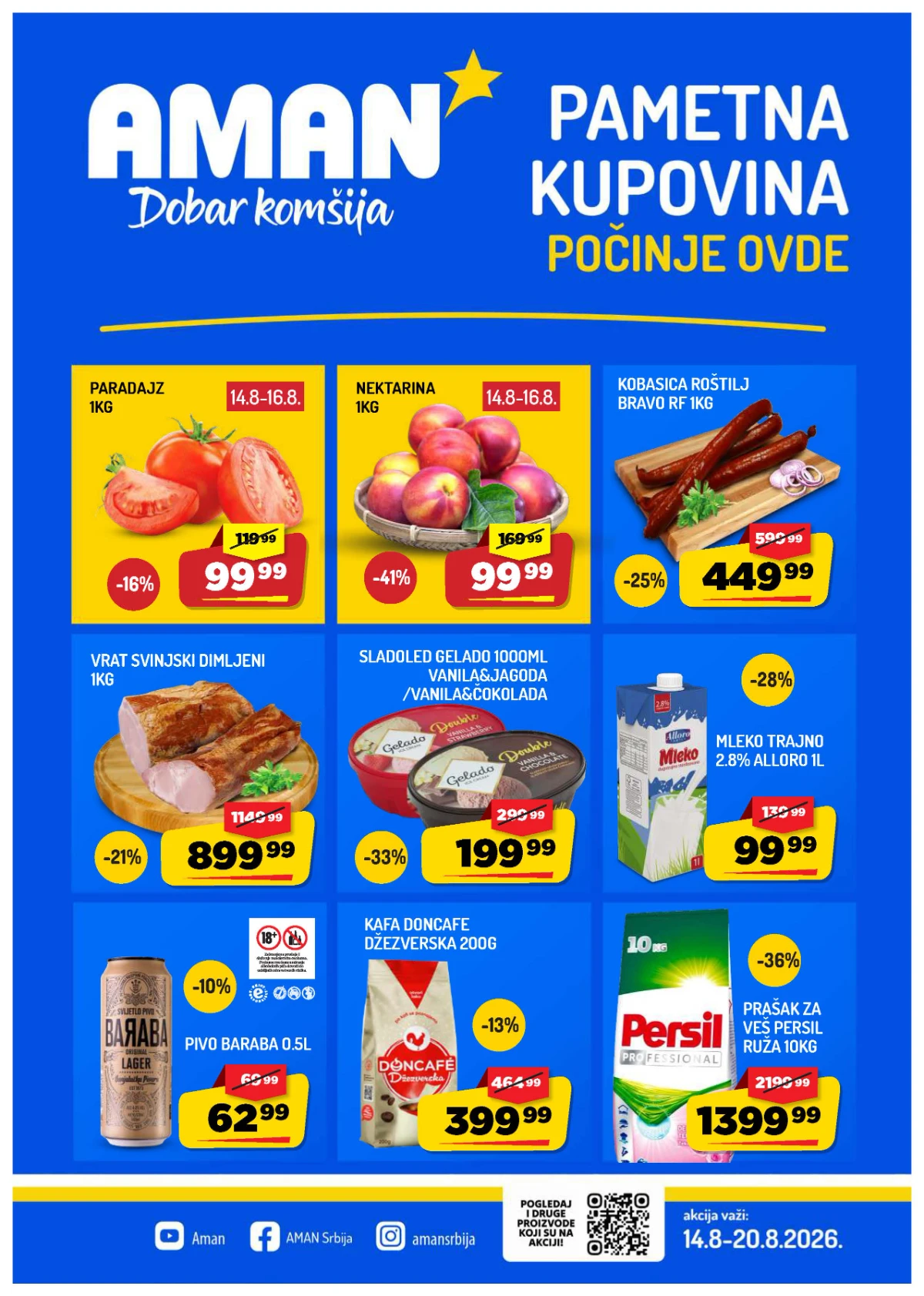 Aman katalog akcija strana 1 – važi od 14.8. do 20.8.2026.