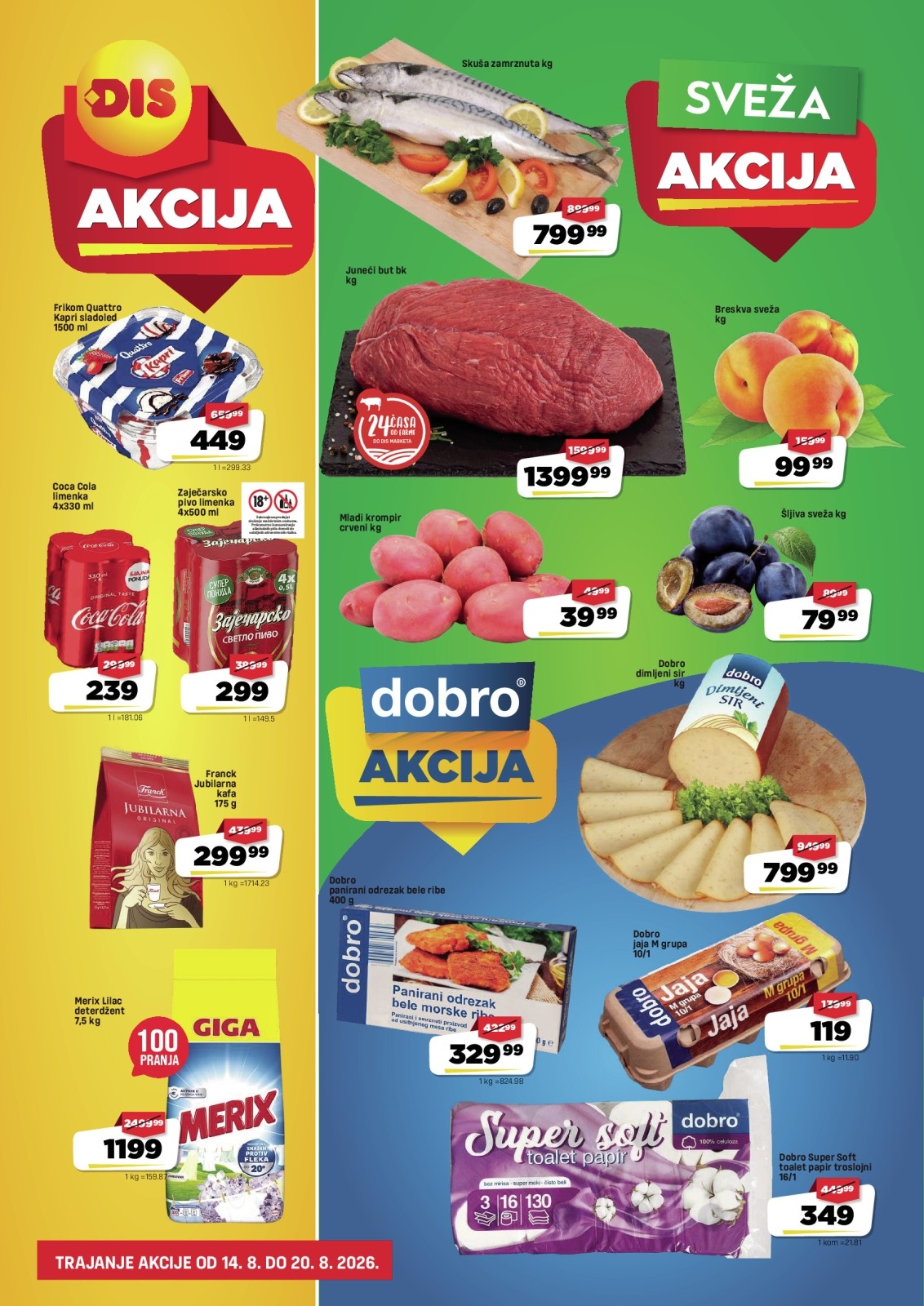 DIS katalog akcija strana 1 – važi od 14.8. do 20.8.2026.
