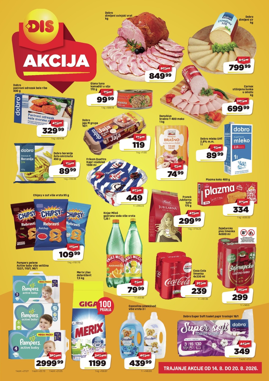 DIS katalog akcija strana 2 – važi od 14.8. do 20.8.2026.