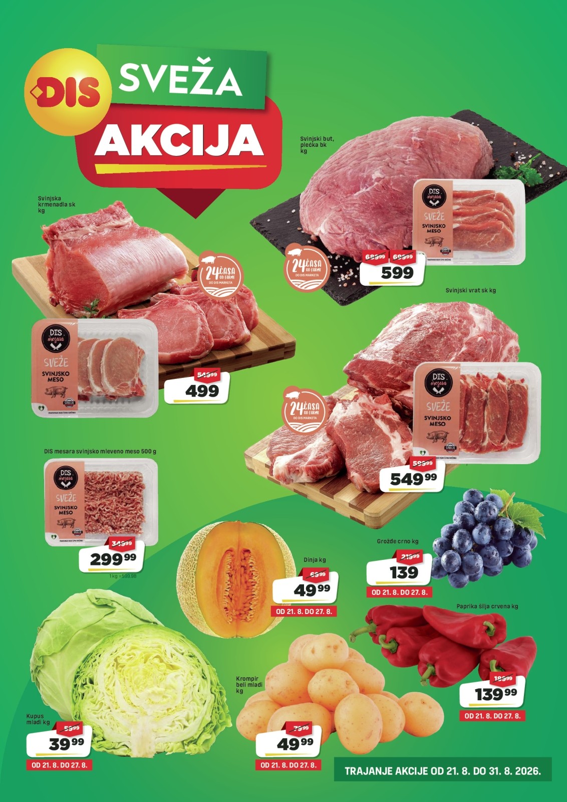 DIS katalog akcija strana 2 – važi od 21.8. do 31.8.2026.