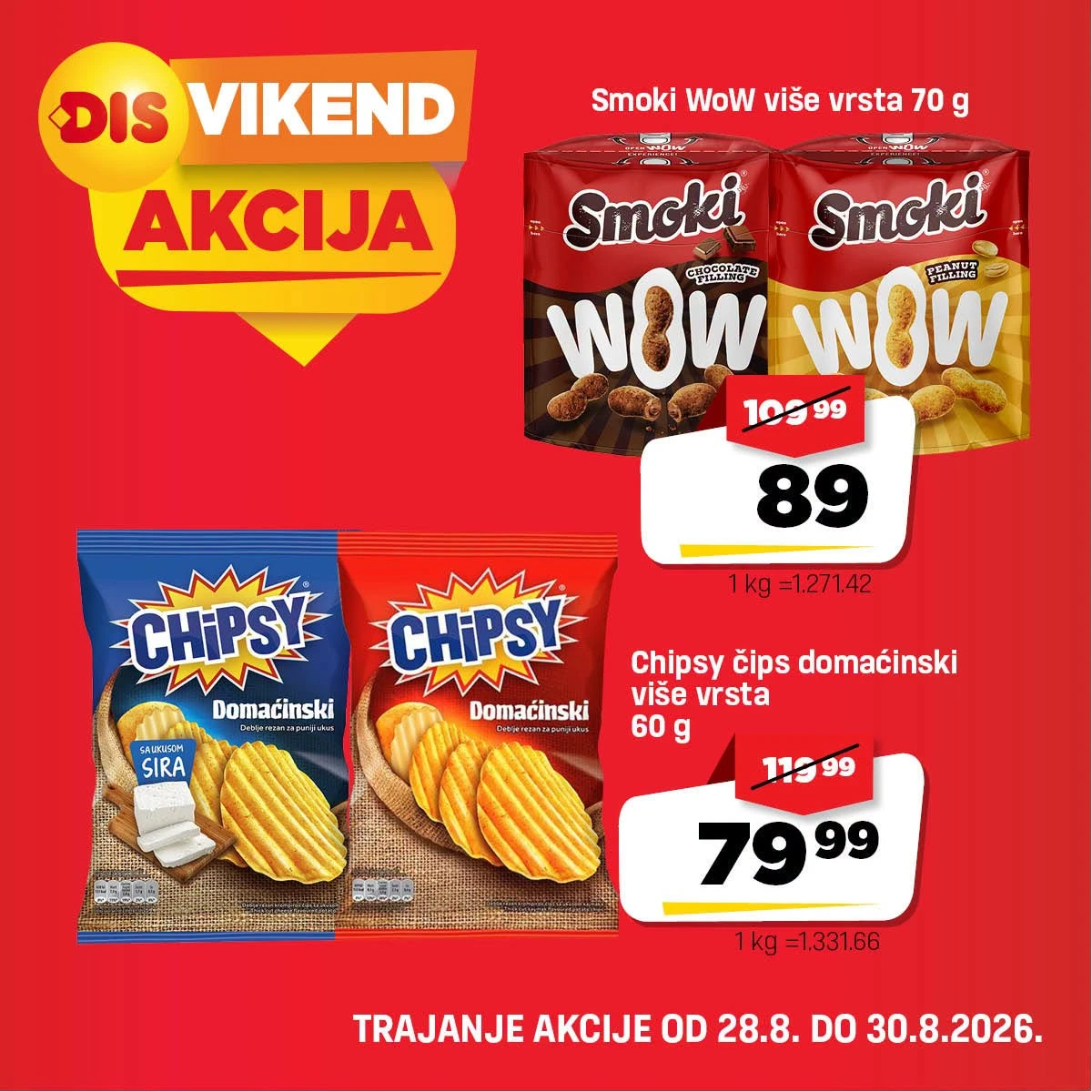 DIS katalog akcija strana 3 – važi od 28.8. do 30.8.2026.