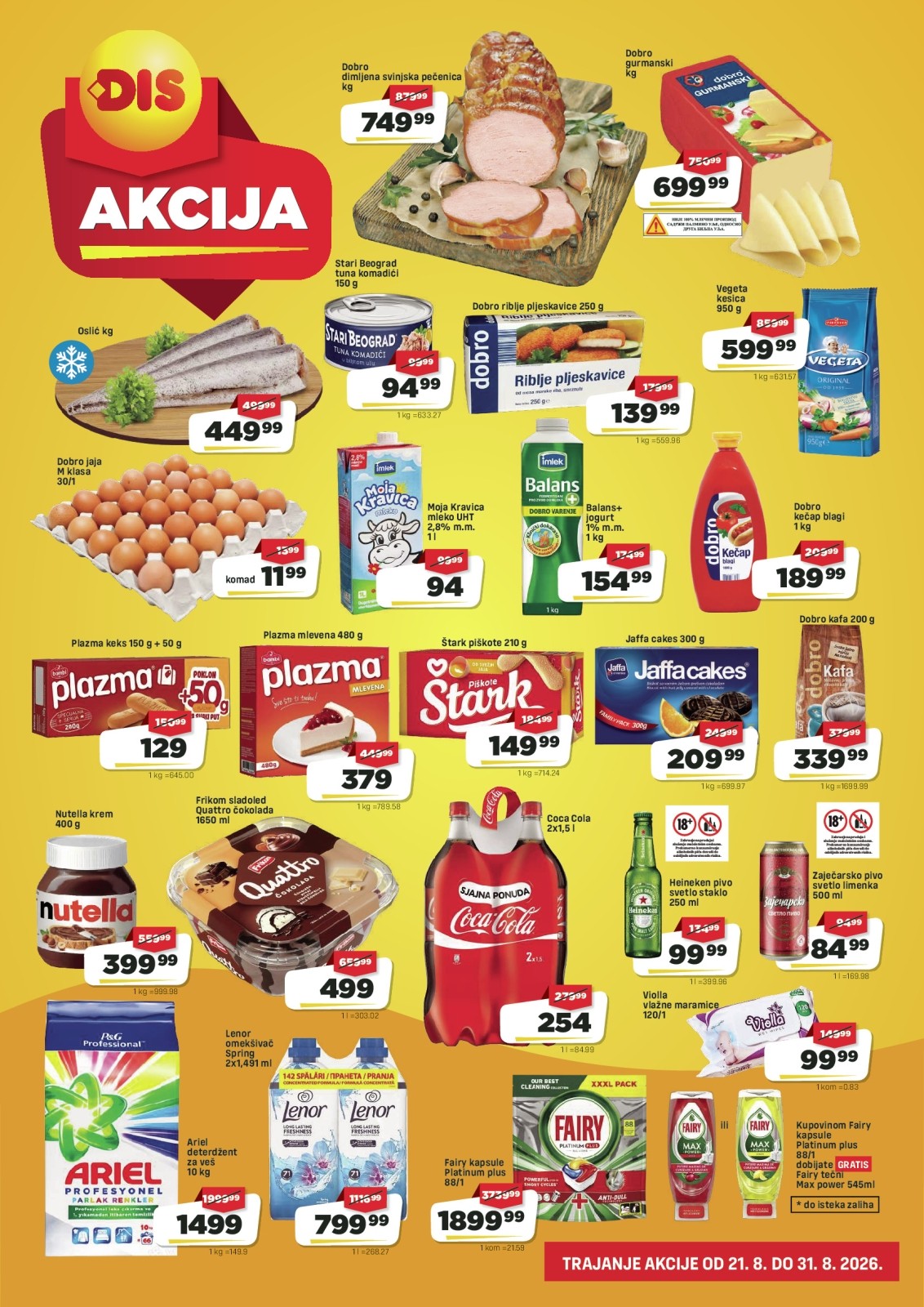 DIS katalog akcija strana 3 – važi od 21.8. do 31.8.2026.