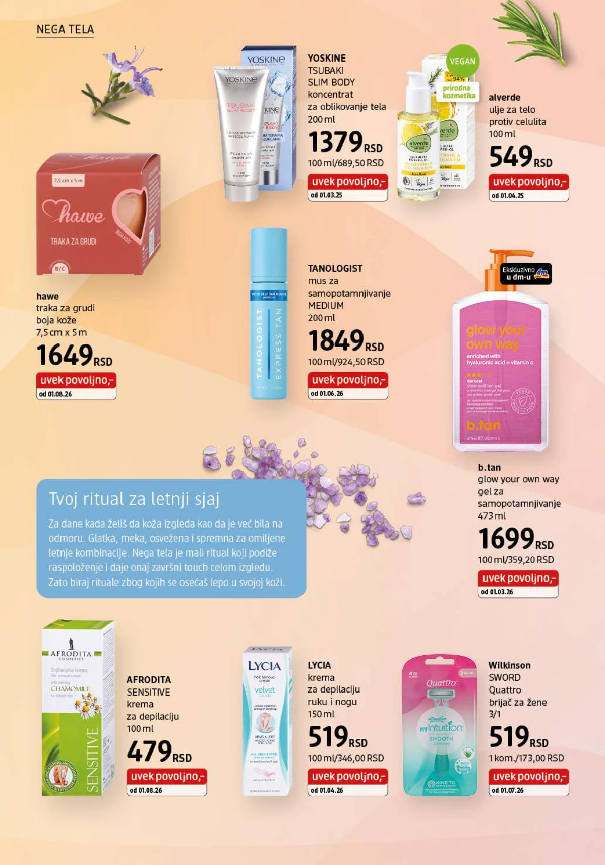 DM katalog akcija strana 26 – važi od 1.8. do 31.8.2026.