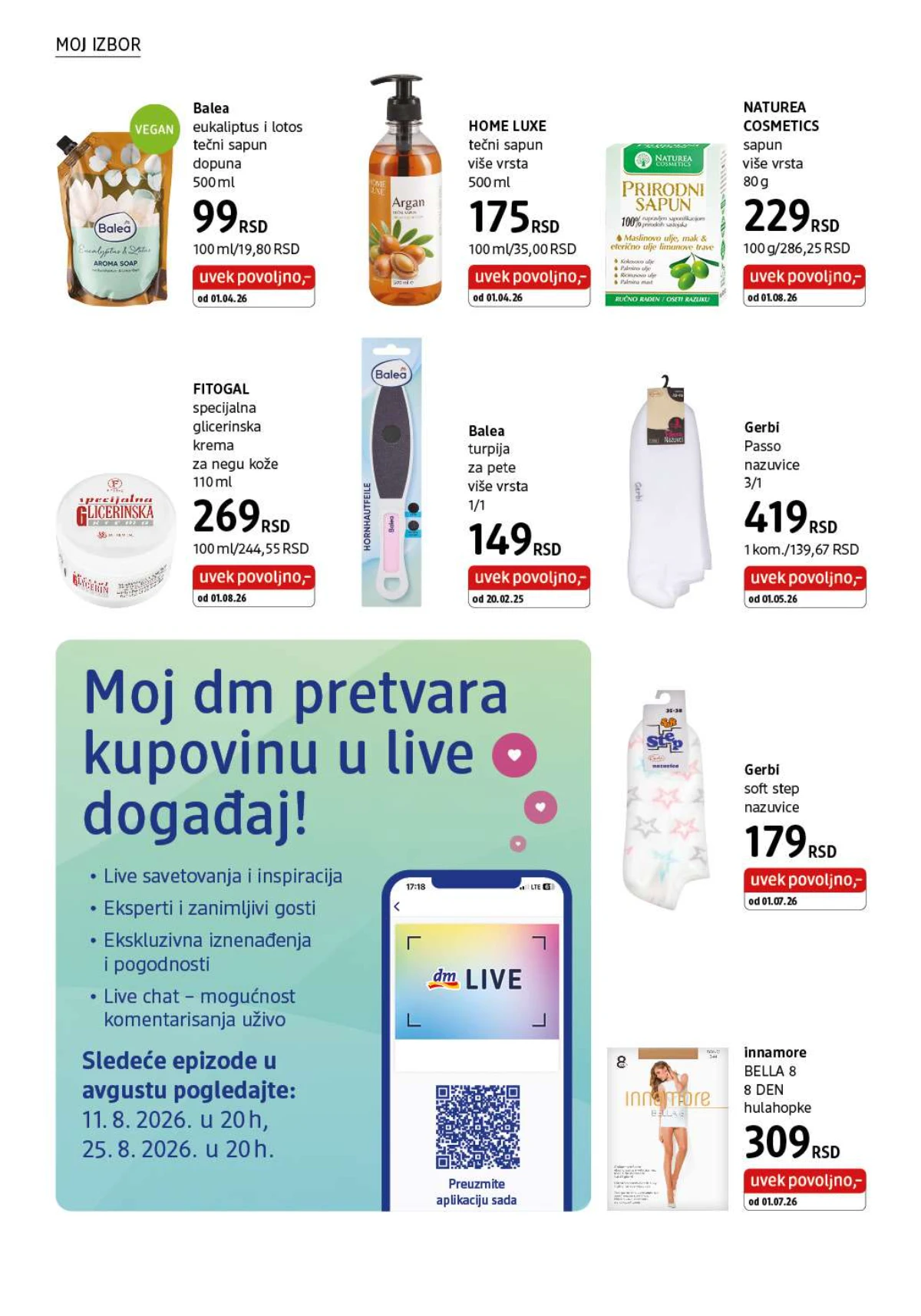 DM katalog akcija strana 30 – važi od 1.8. do 31.8.2026.