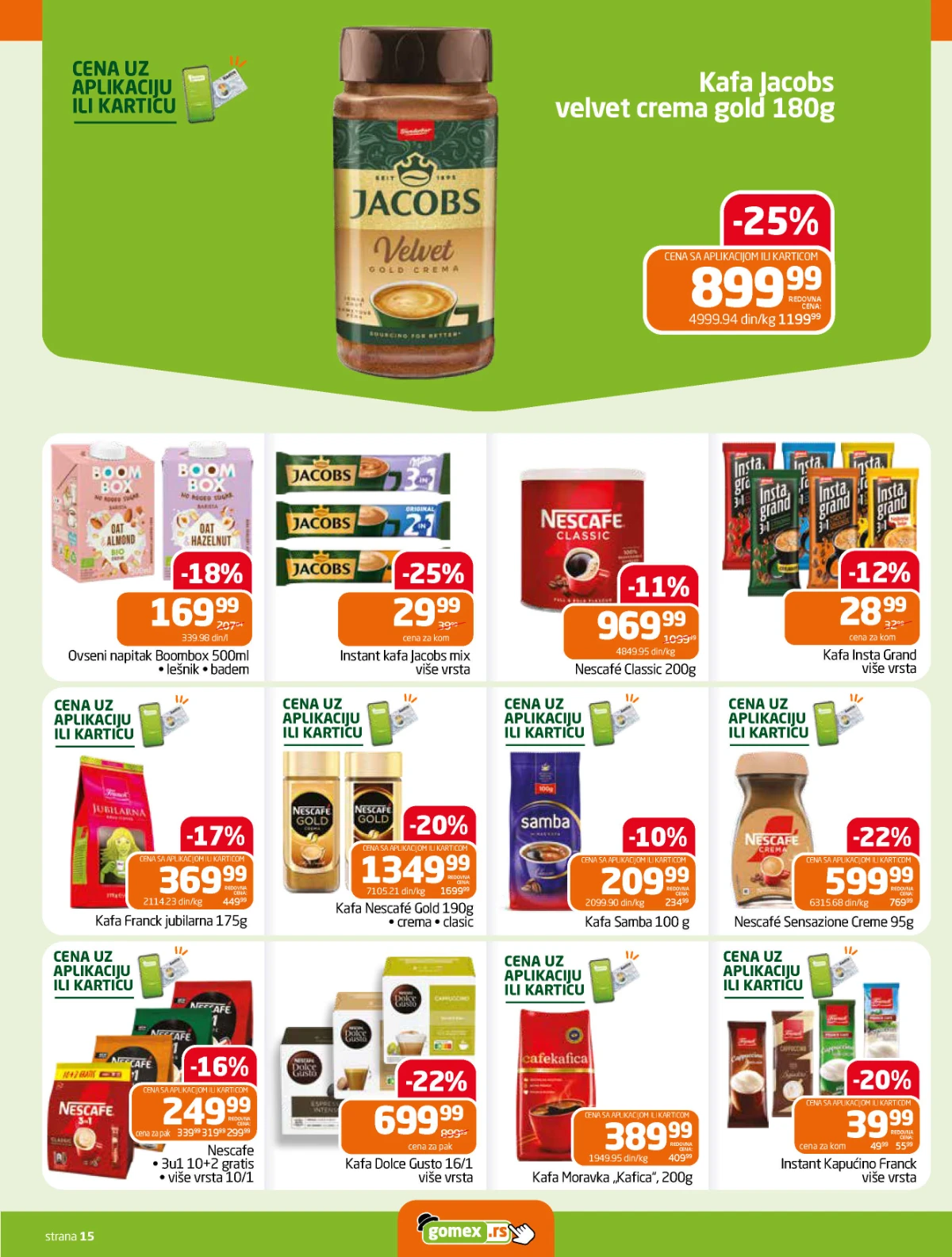 Gomex katalog akcija strana 15 – važi od 19.8. do 1.9.2026.