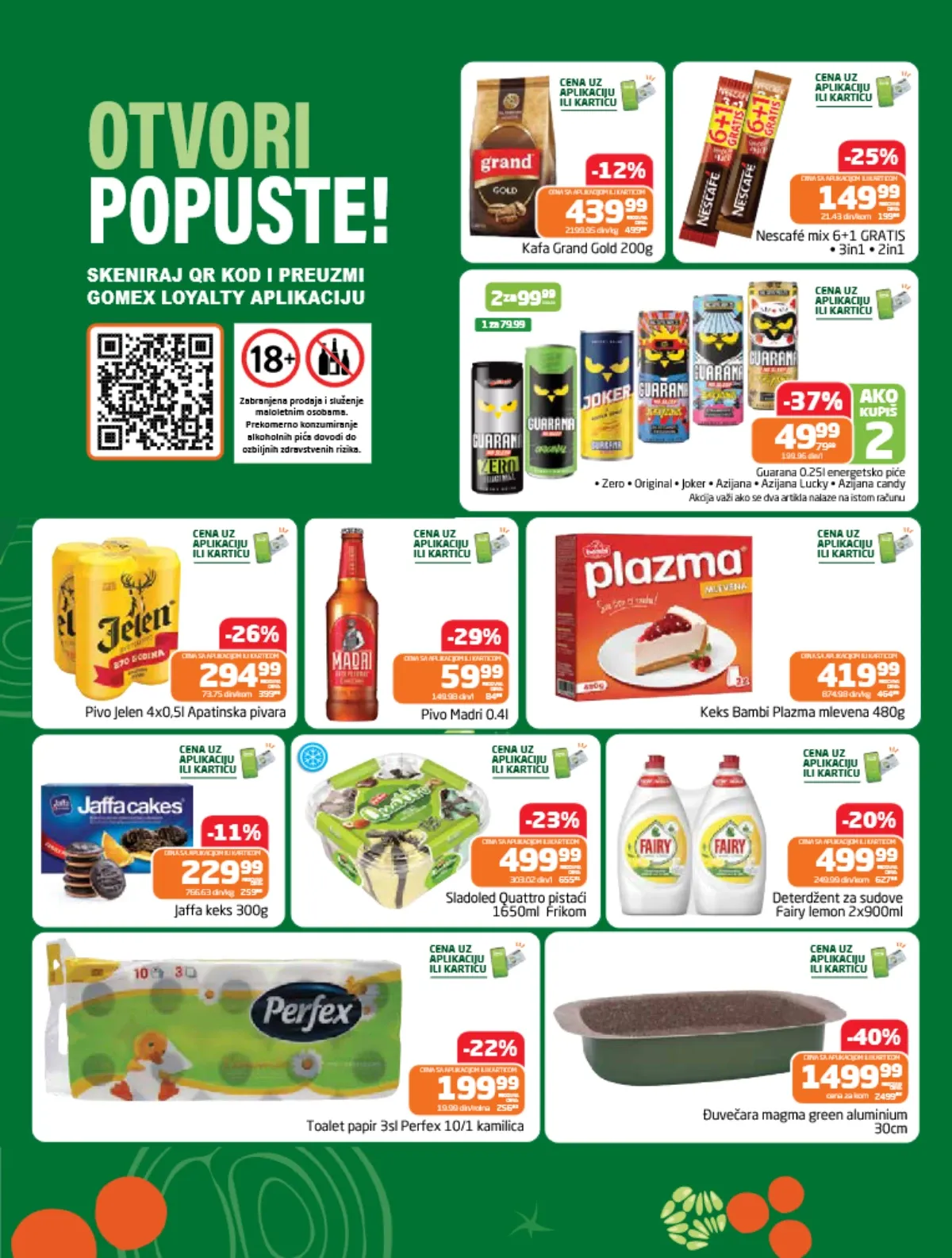 Gomex katalog akcija strana 2 – važi od 26.8. do 30.8.2026.