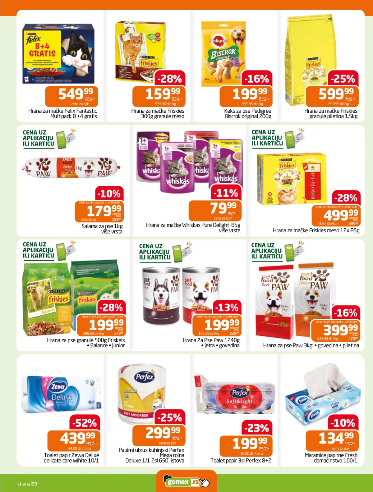 Gomex katalog akcija strana 23 – važi od 19.8. do 1.9.2026.
