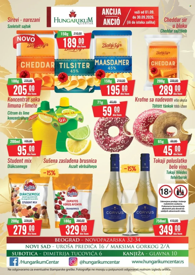 Hungarikum katalog akcija strana 1 – važi od 1.9. do 30.9.2026.