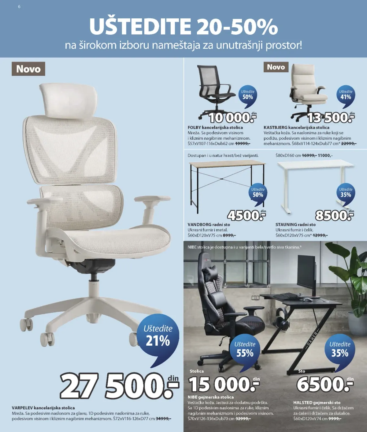 JYSK katalog akcija strana 6 – važi od 26.8. do 1.9.2026.