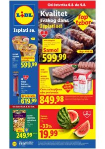 Lidl katalog akcija strana 1 – važi od 6.8. do 12.8.2026.