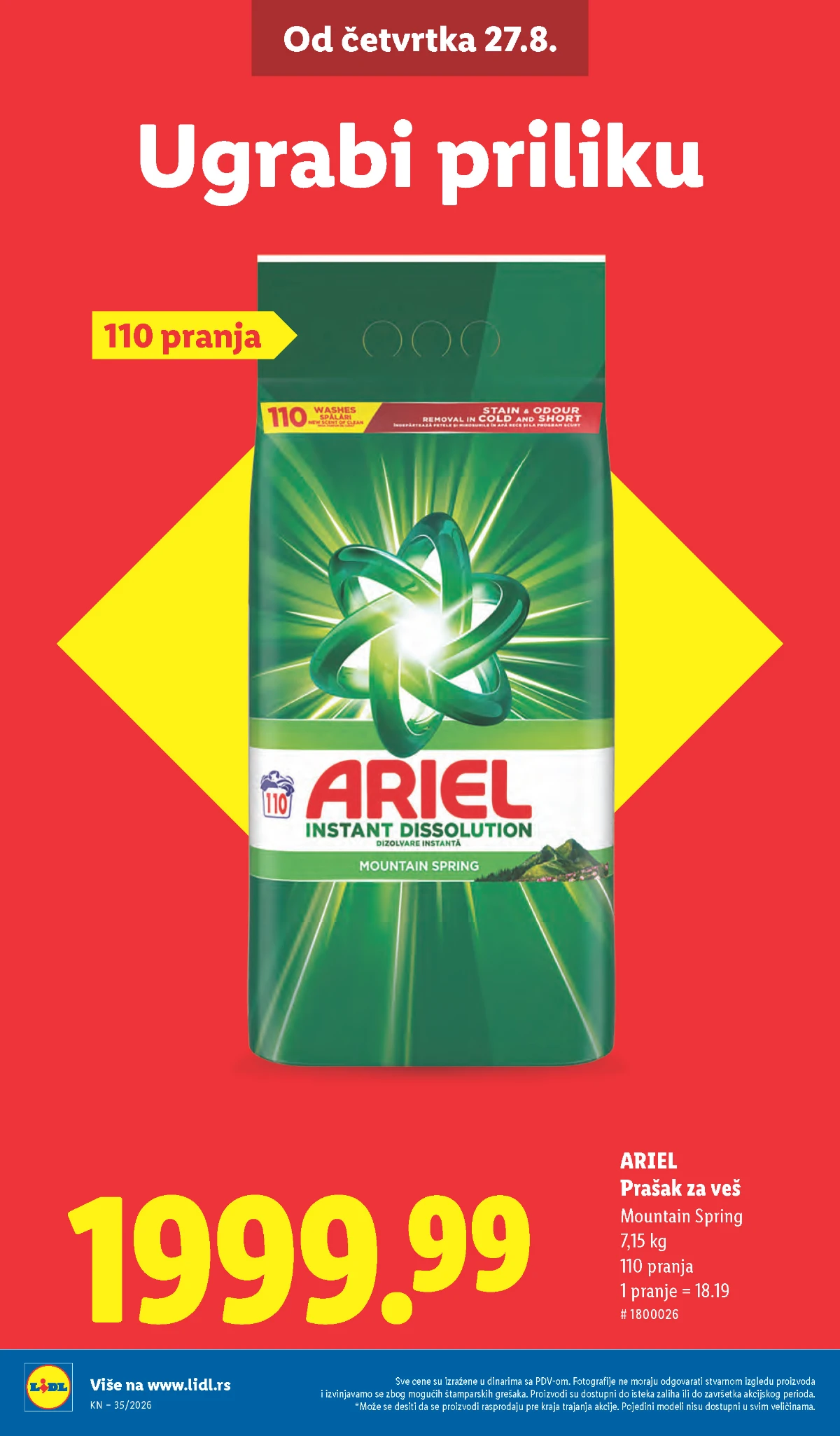 Lidl katalog akcija strana 14 – važi od 27.8. do 2.9.2026.