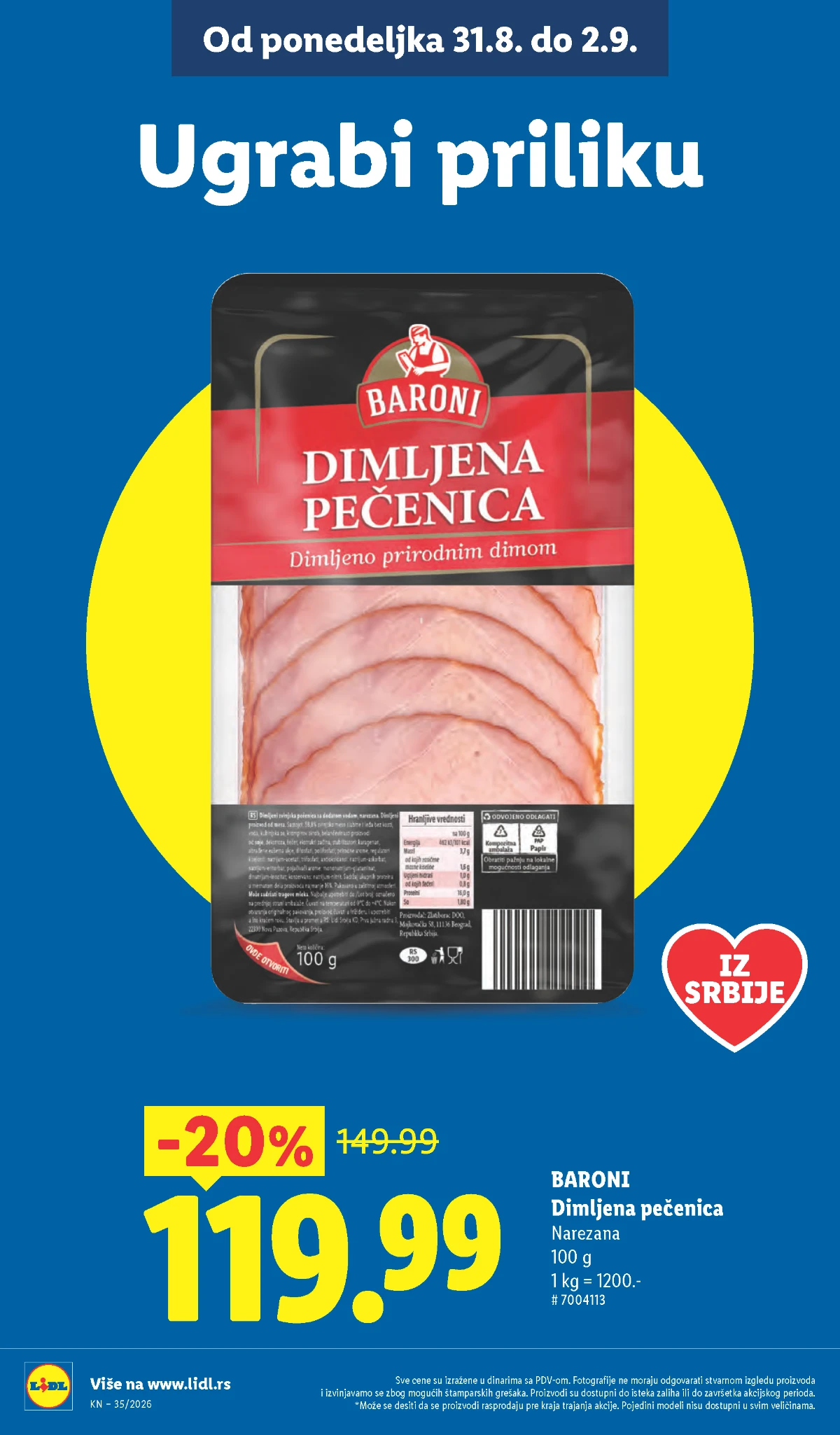 Lidl katalog akcija strana 18 – važi od 31.8. do 2.9.2026.