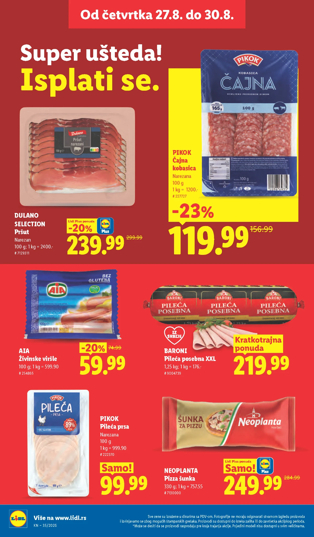Lidl katalog akcija strana 28 – važi od 27.8. do 2.9.2026.