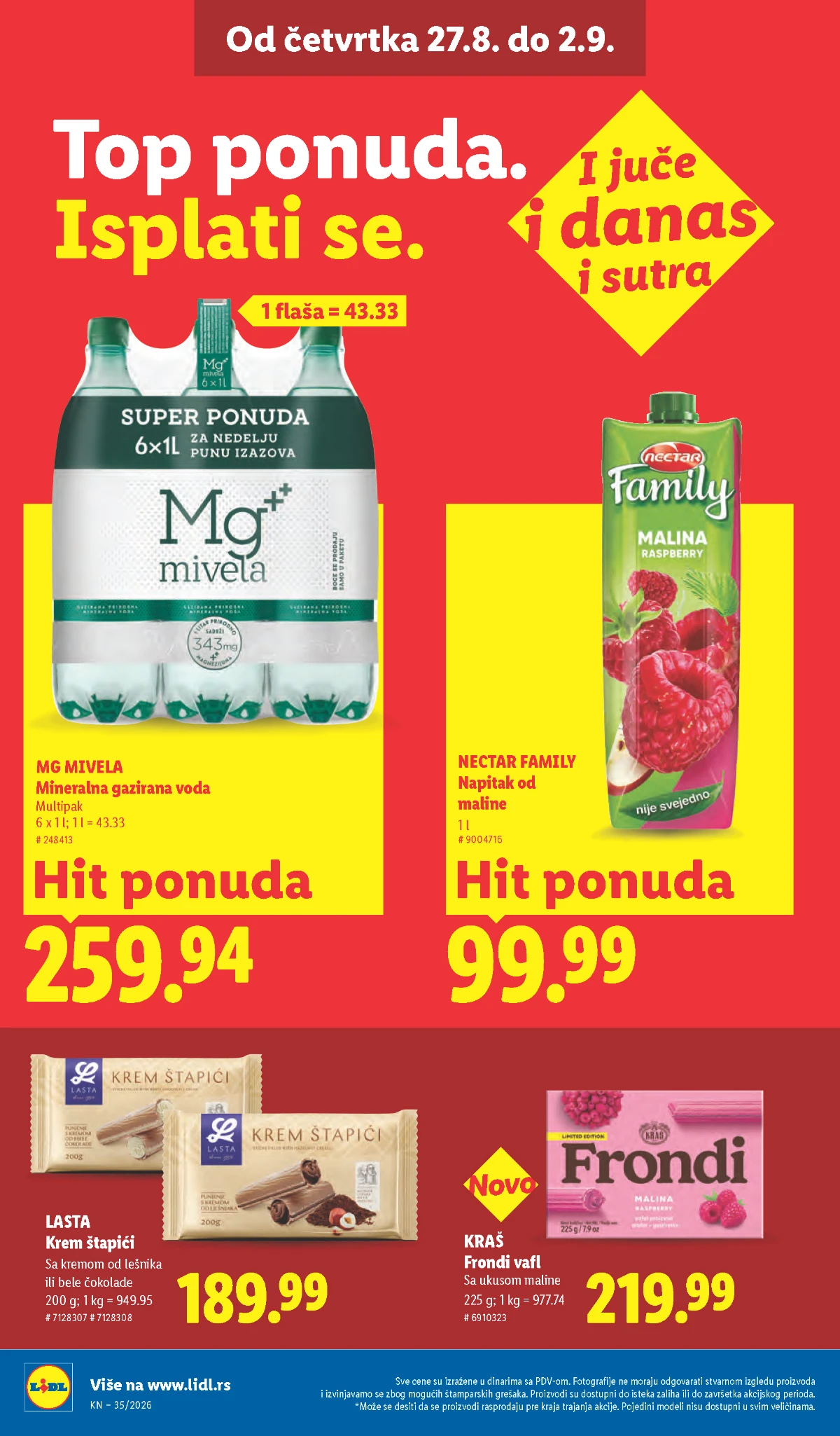 Lidl katalog akcija strana 34 – važi od 27.8. do 2.9.2026.