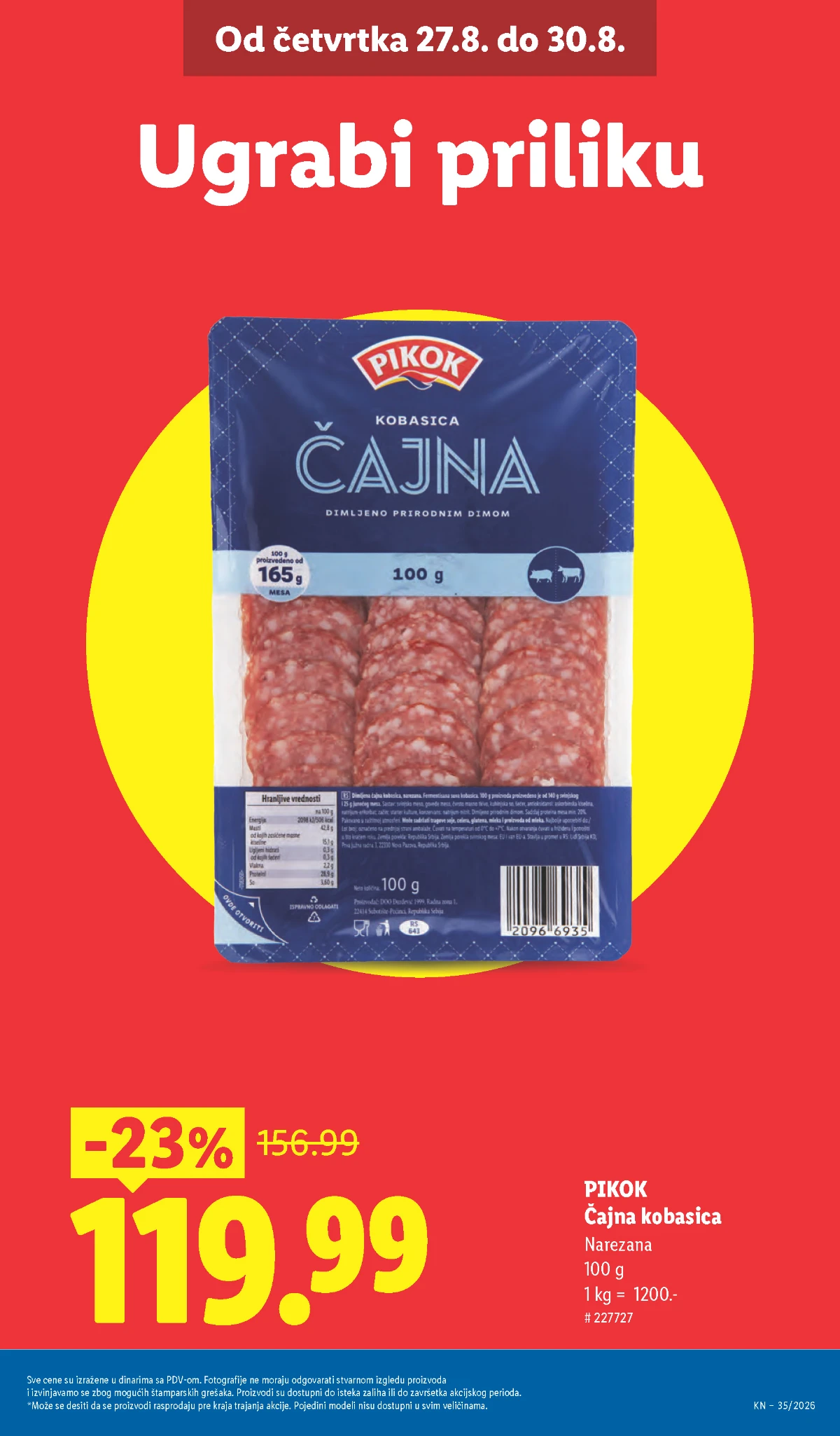 Lidl katalog akcija strana 7 – važi od 31.8. do 2.9.2026.