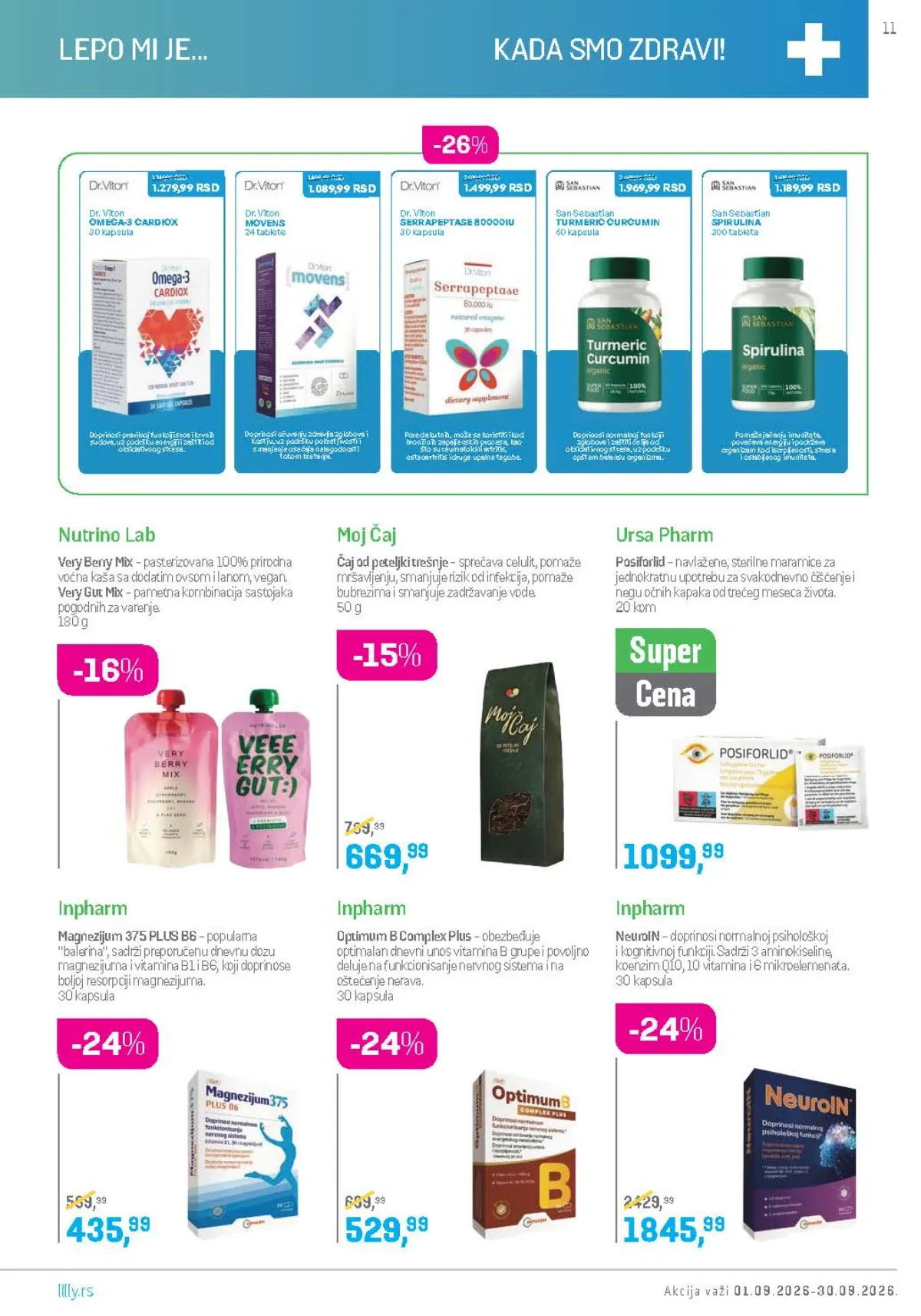 Lilly katalog akcija strana 11 – važi od 1.9. do 30.9.2026.