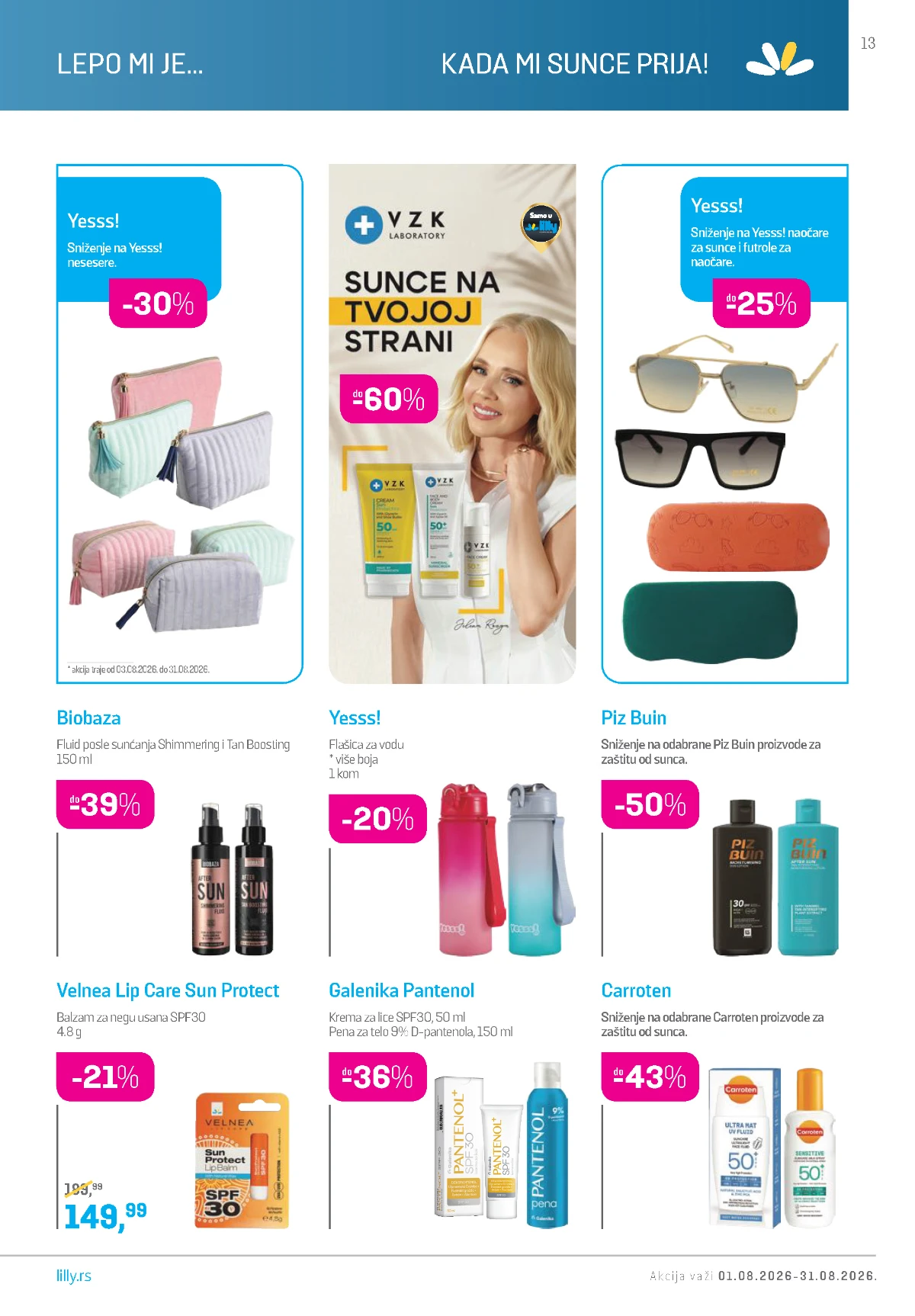 Lilly katalog akcija strana 13 – važi od 1.8. do 31.8.2026.