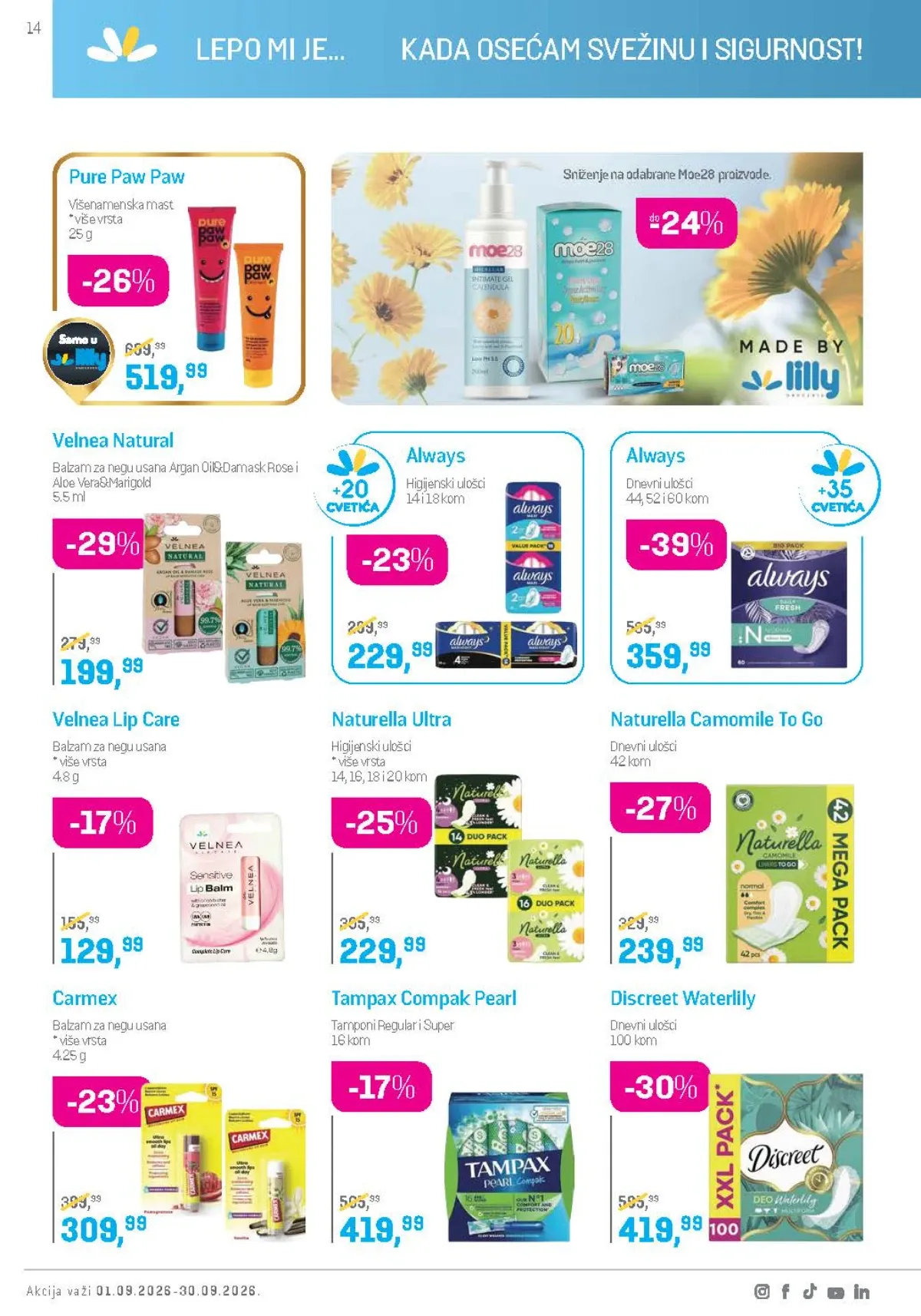 Lilly katalog akcija strana 14 – važi od 1.9. do 30.9.2026.