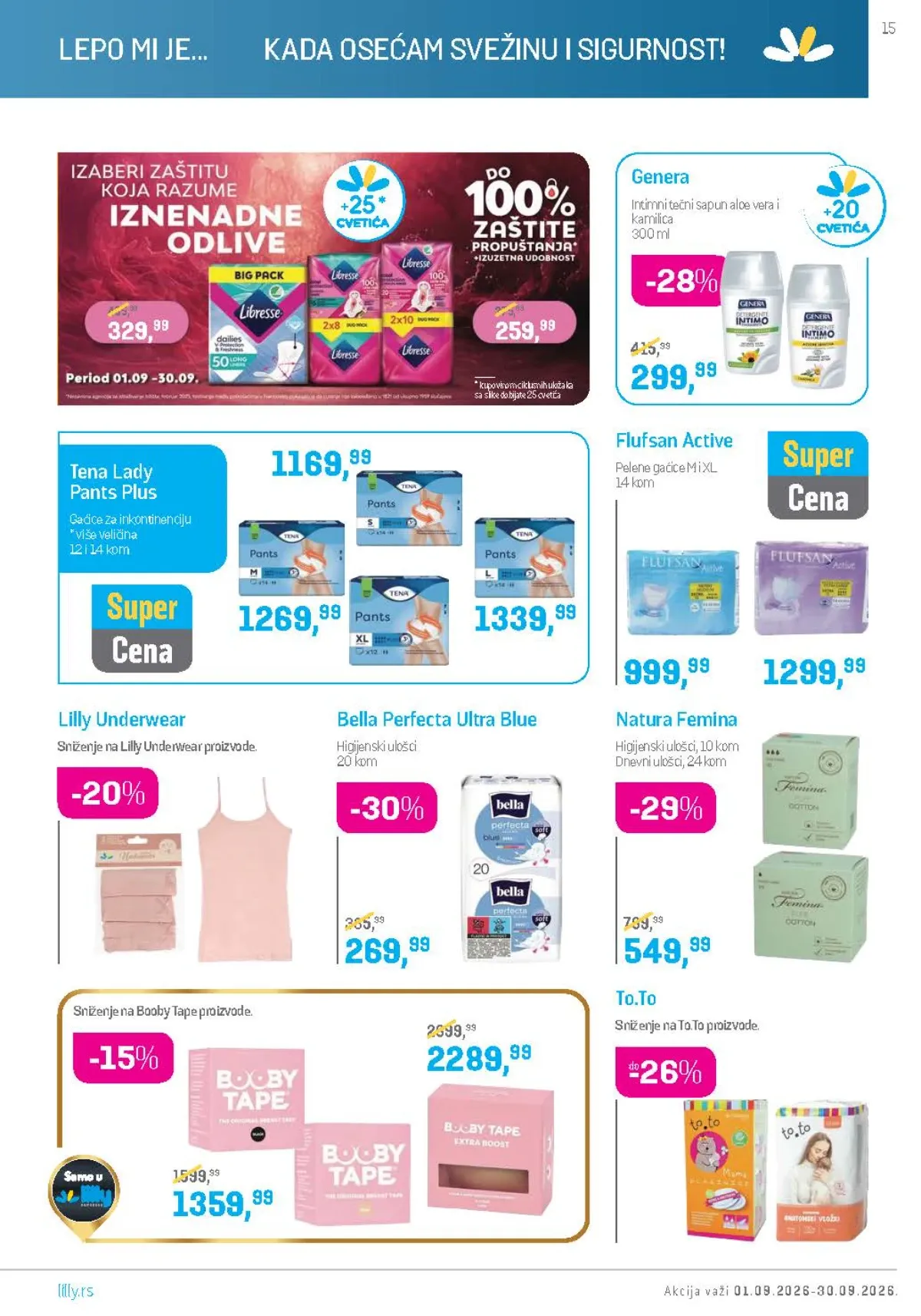 Lilly katalog akcija strana 15 – važi od 1.9. do 30.9.2026.