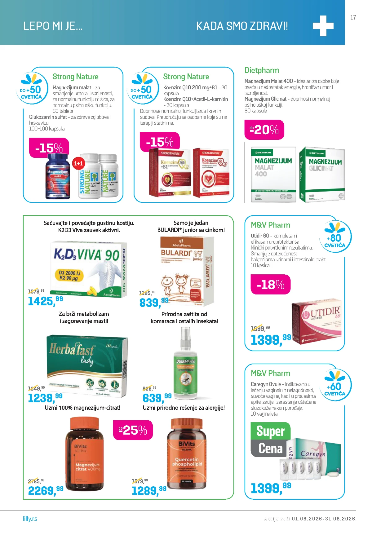 Lilly katalog akcija strana 17 – važi od 1.8. do 31.8.2026.