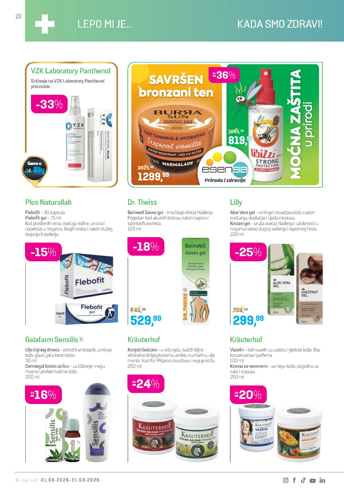 Lilly katalog akcija strana 20 – važi od 1.8. do 31.8.2026.