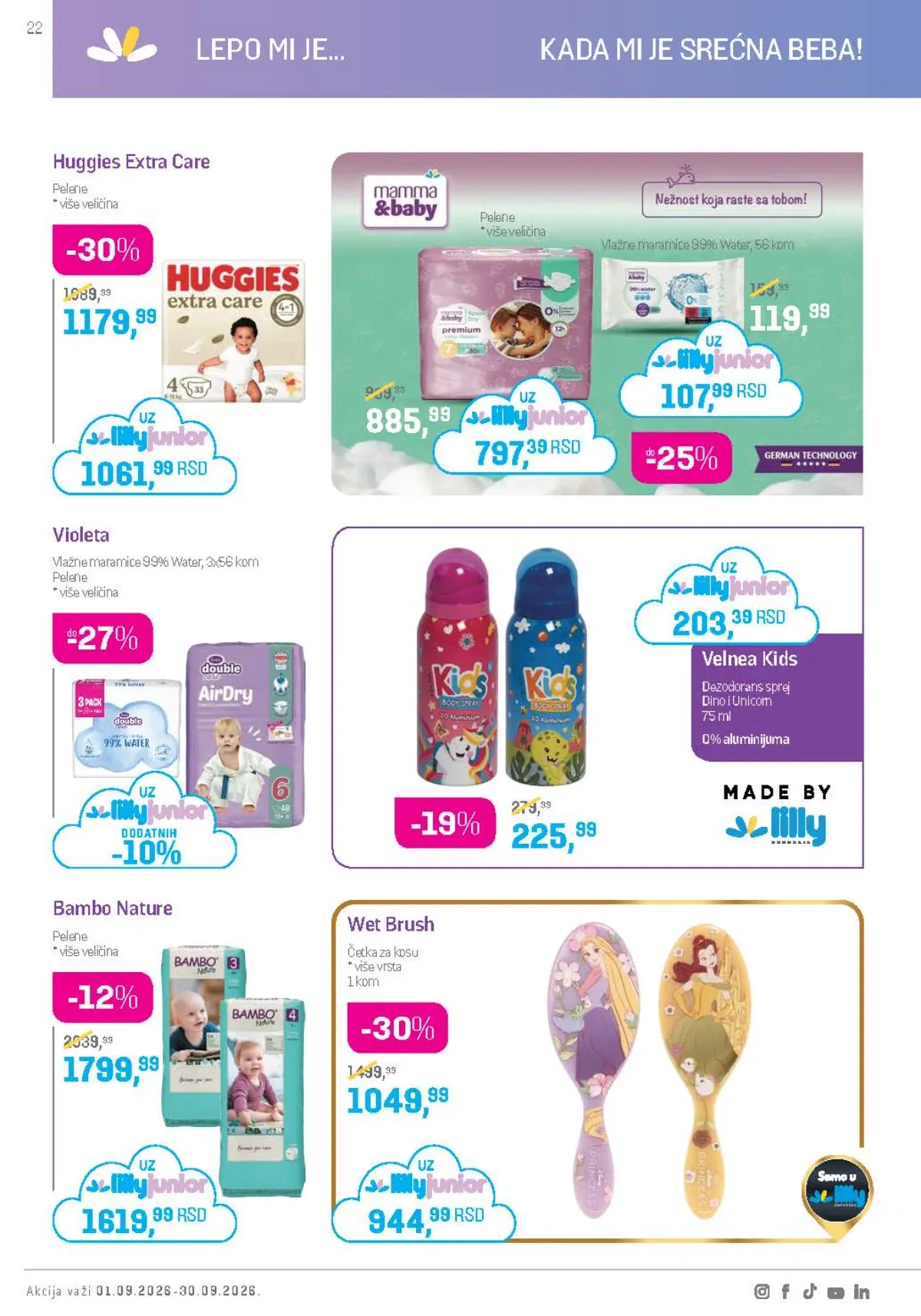 Lilly katalog akcija strana 22 – važi od 1.9. do 30.9.2026.