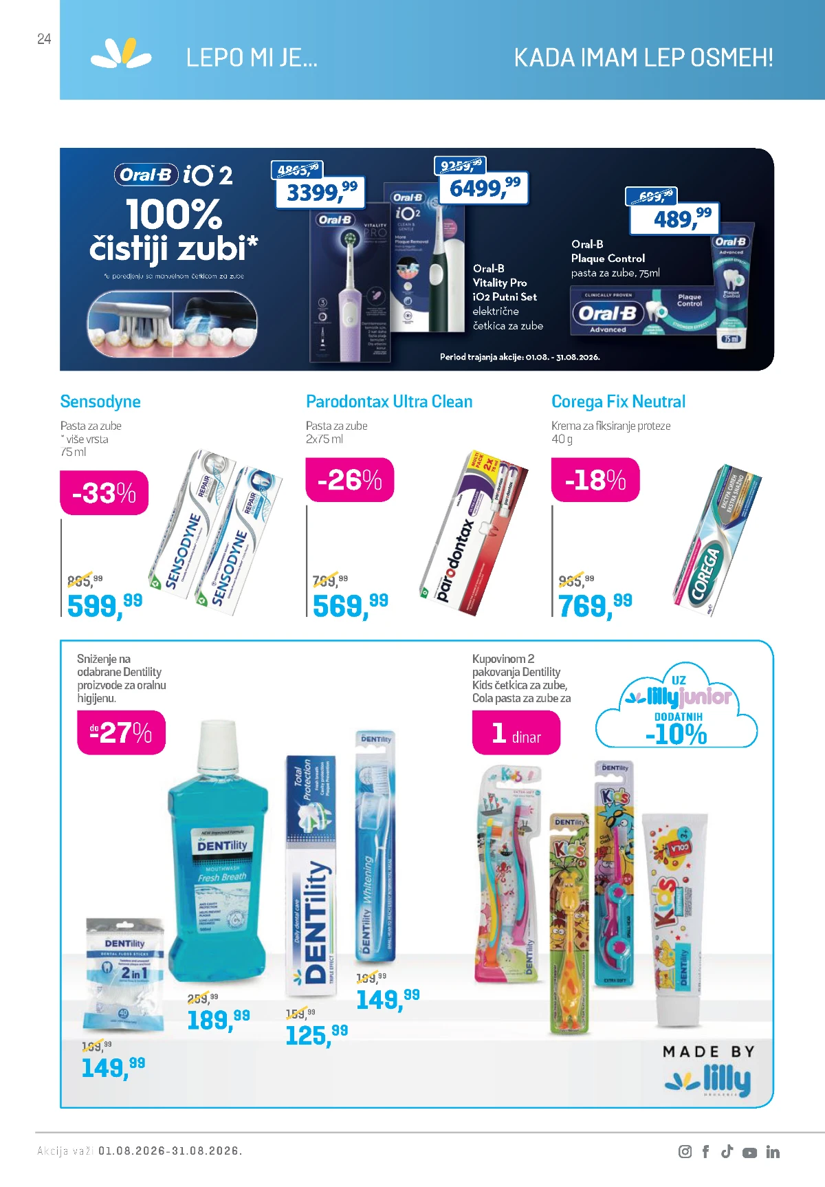 Lilly katalog akcija strana 24 – važi od 1.8. do 31.8.2026.